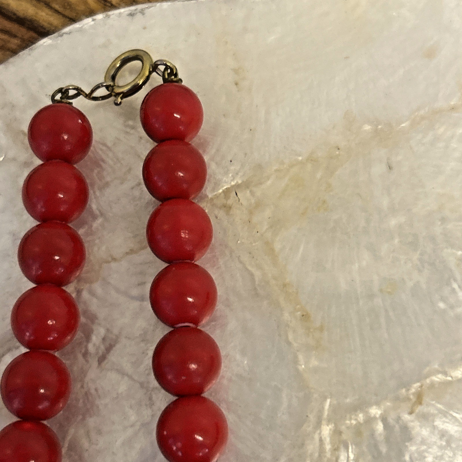 Vintage 80s Three (3) Beaded Necklaces Red, Black, & Lavender
