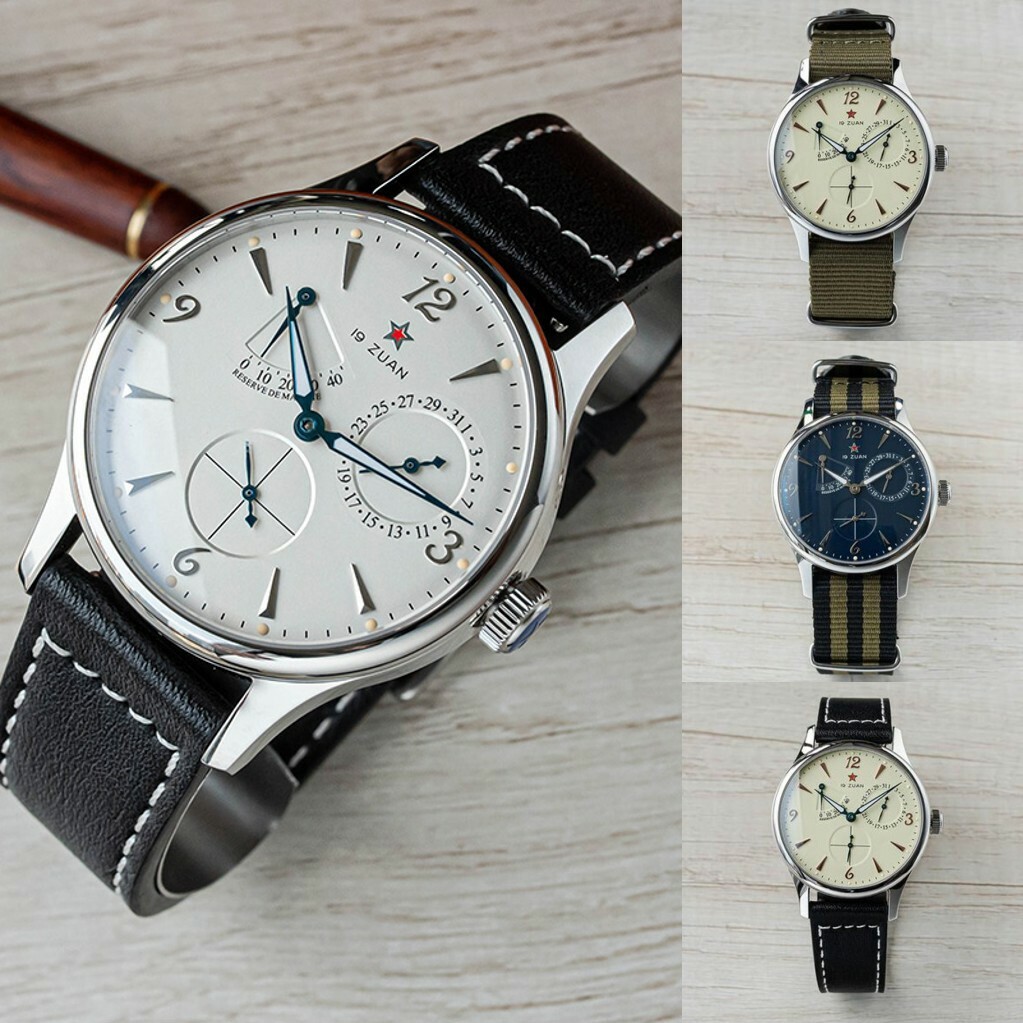 Classic Polit Leather Seagull Movement 1963 Sapphire Auto Mechanical Star Watch