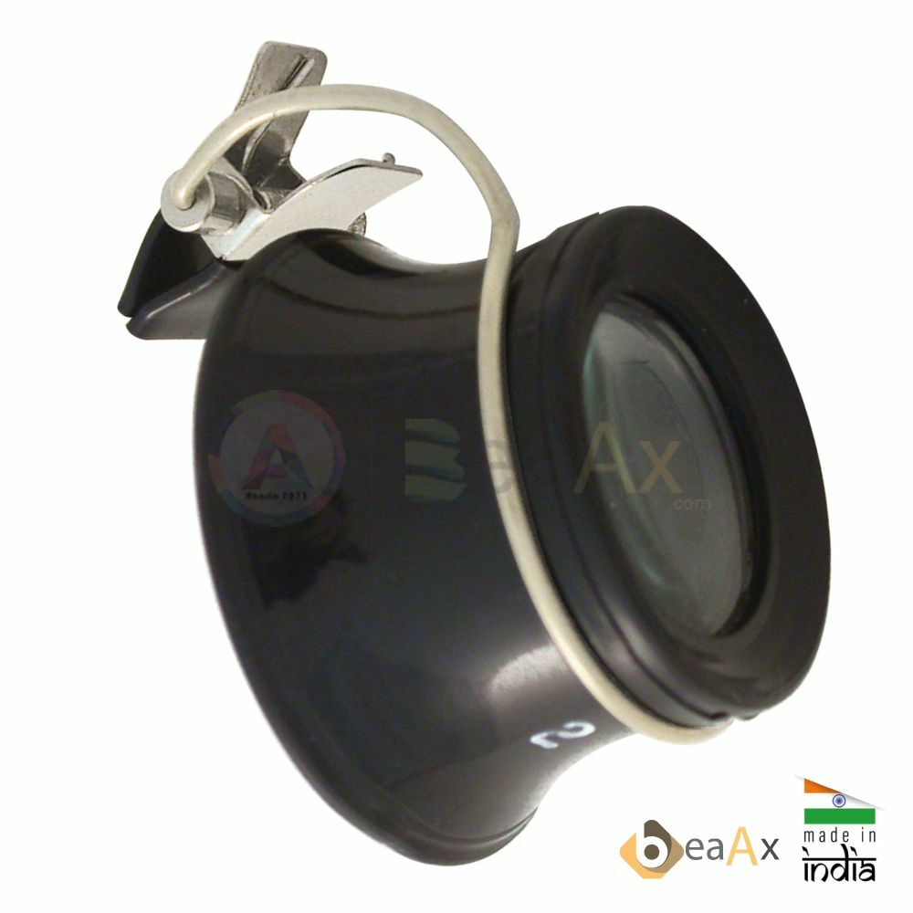 Plastic monocular with tweezers for all types of glasses and lens ø 23 mm