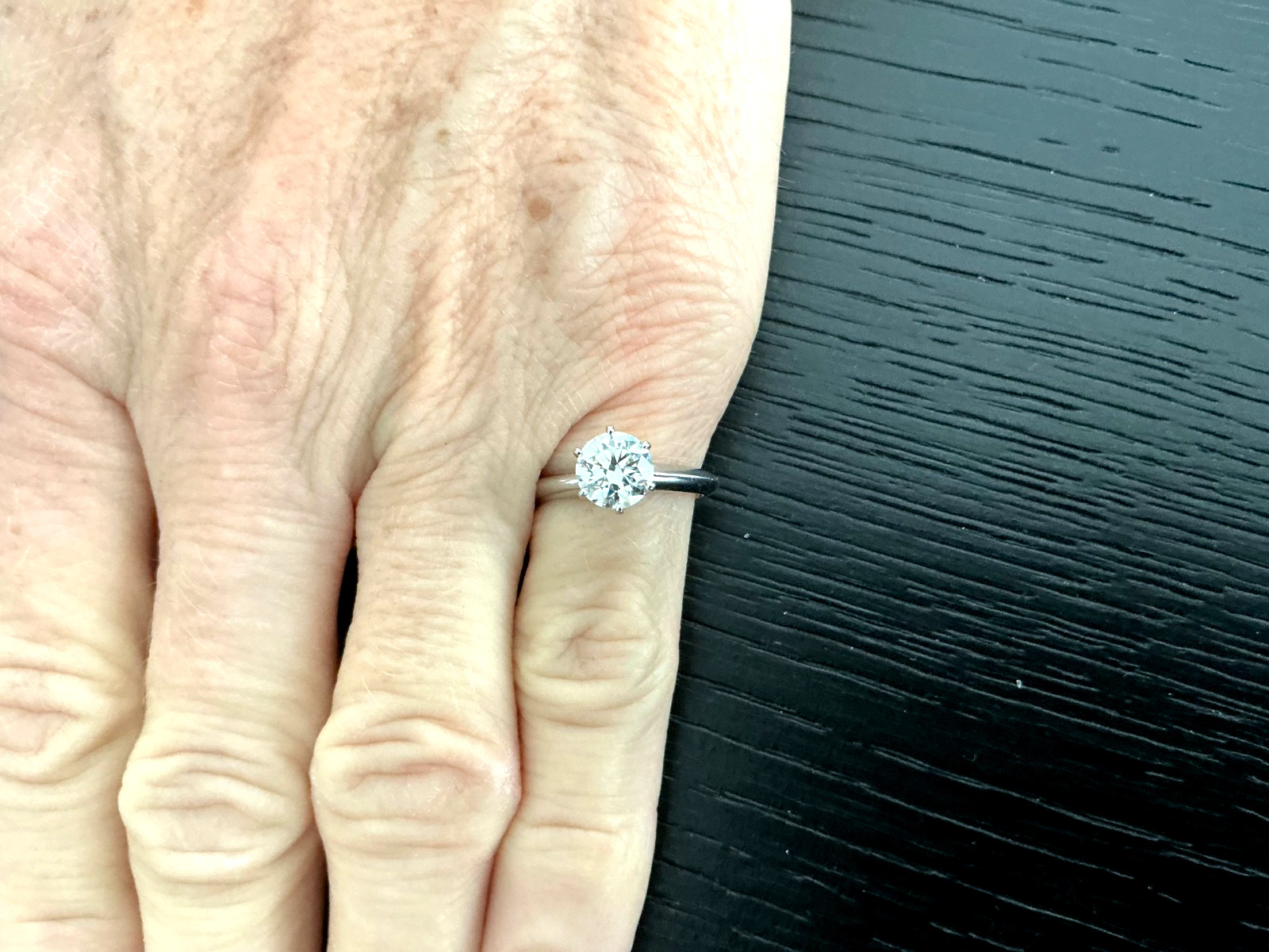 Tiffany & Co Platinum Diamond Round Engagement Ring 1.11 CT I VS2 3 EXC $18k NEW