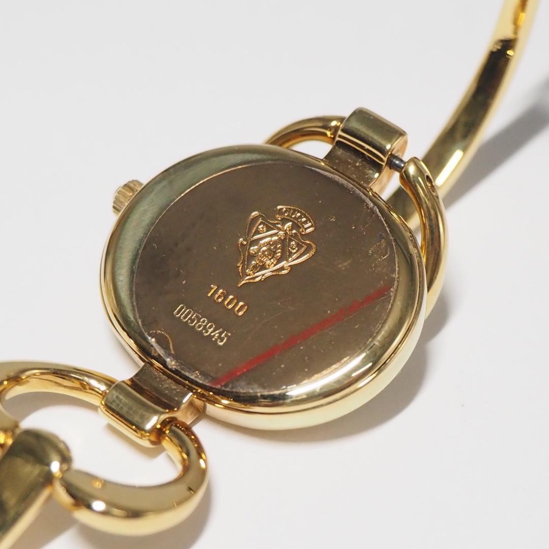 GUCCI 1600 shell bangle watch wristwatch H929