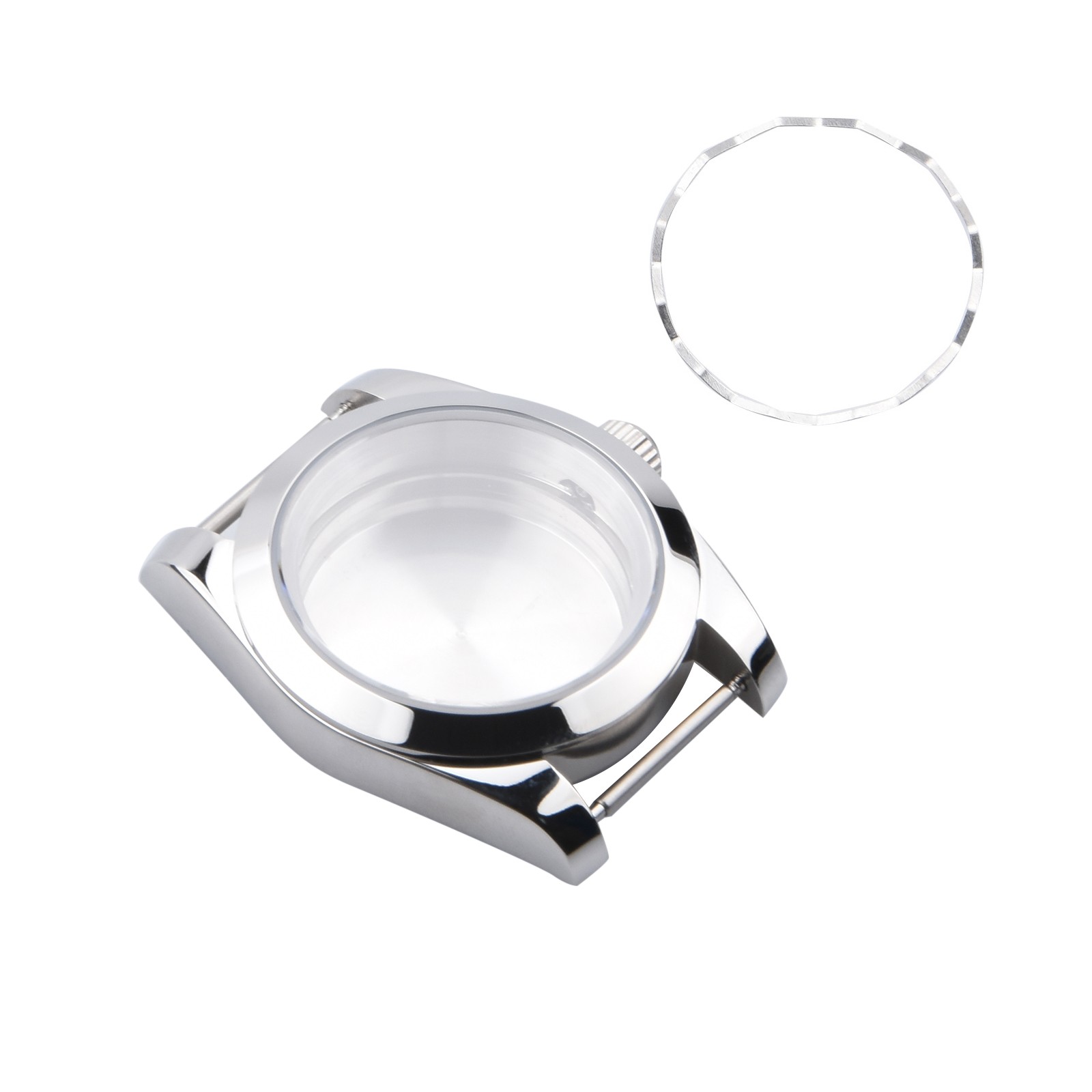 39mm 5ATM Life Waterproof Sapphire Glass Steel Watch Case For Seiko NH35 NH36 E