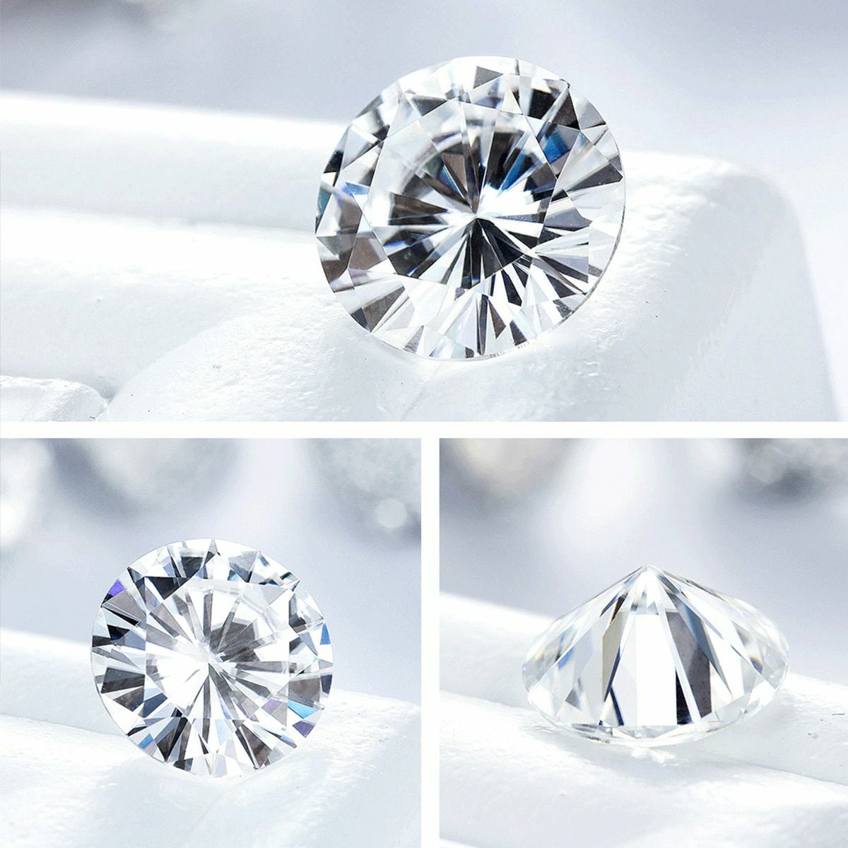 Moissanite Diamond Loose Stone D Color VVS1 Round Cut Gemstones With Certificate