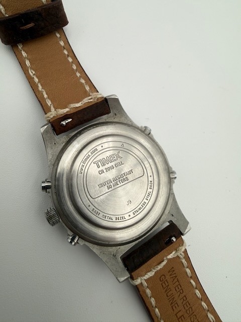 Timex Expedition Mens Watch 38mm Analog Digital Leather Indiglo New Battery