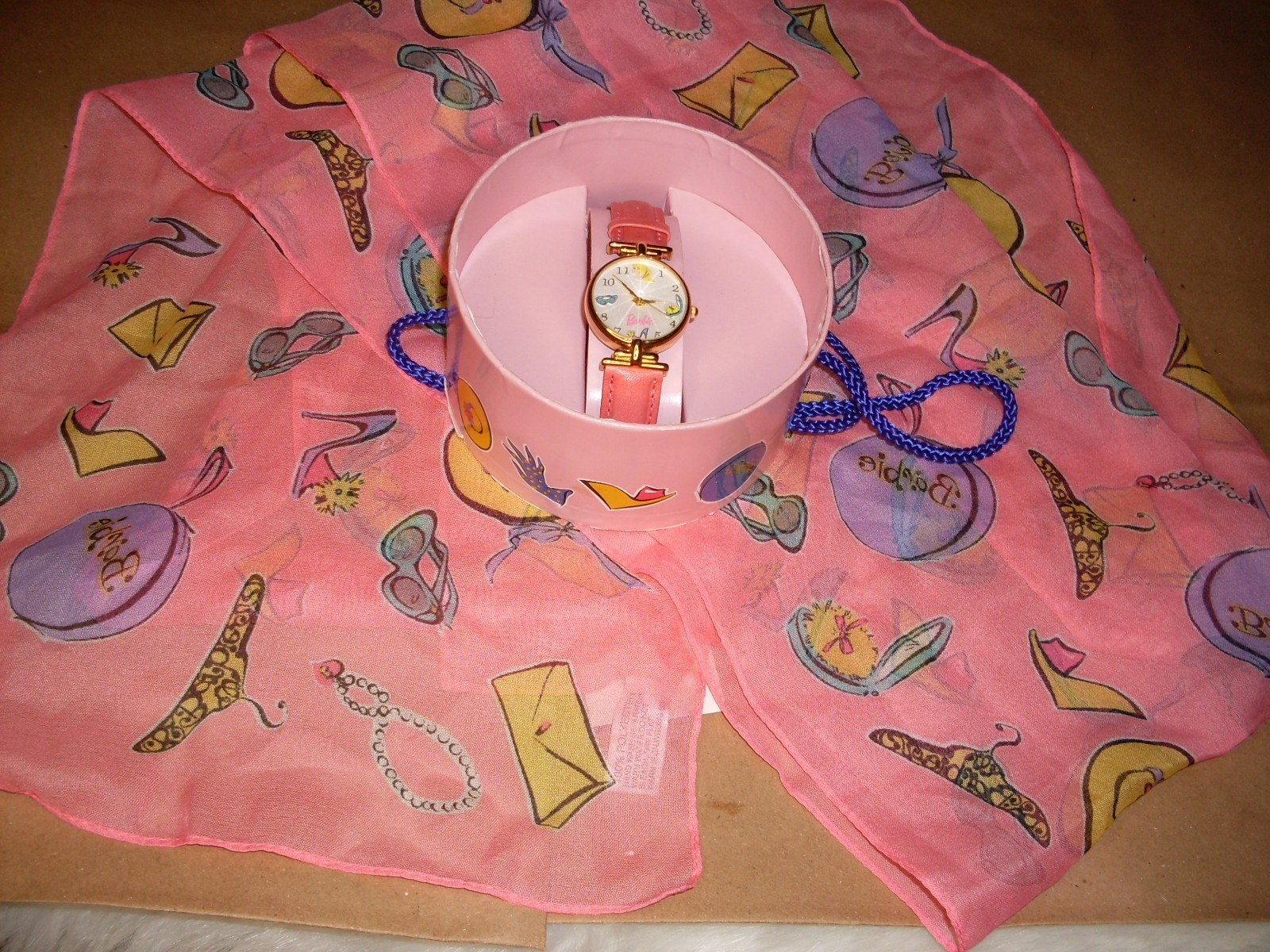 Vintage Barbie 35th Anniversary Fossil Watch in original Hatbox with tags. COA.