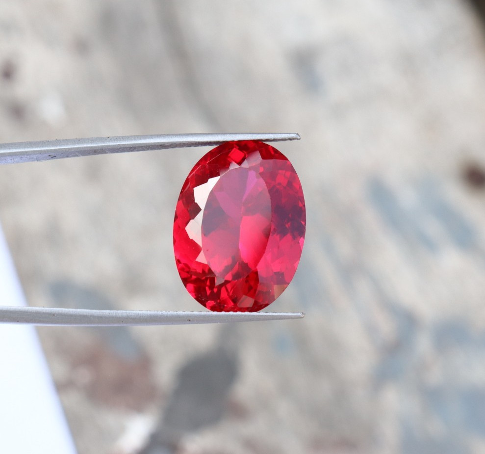 Natural Ruby Oval Cut 14.20Ct Red Loose Gemstone 16x11x7mm