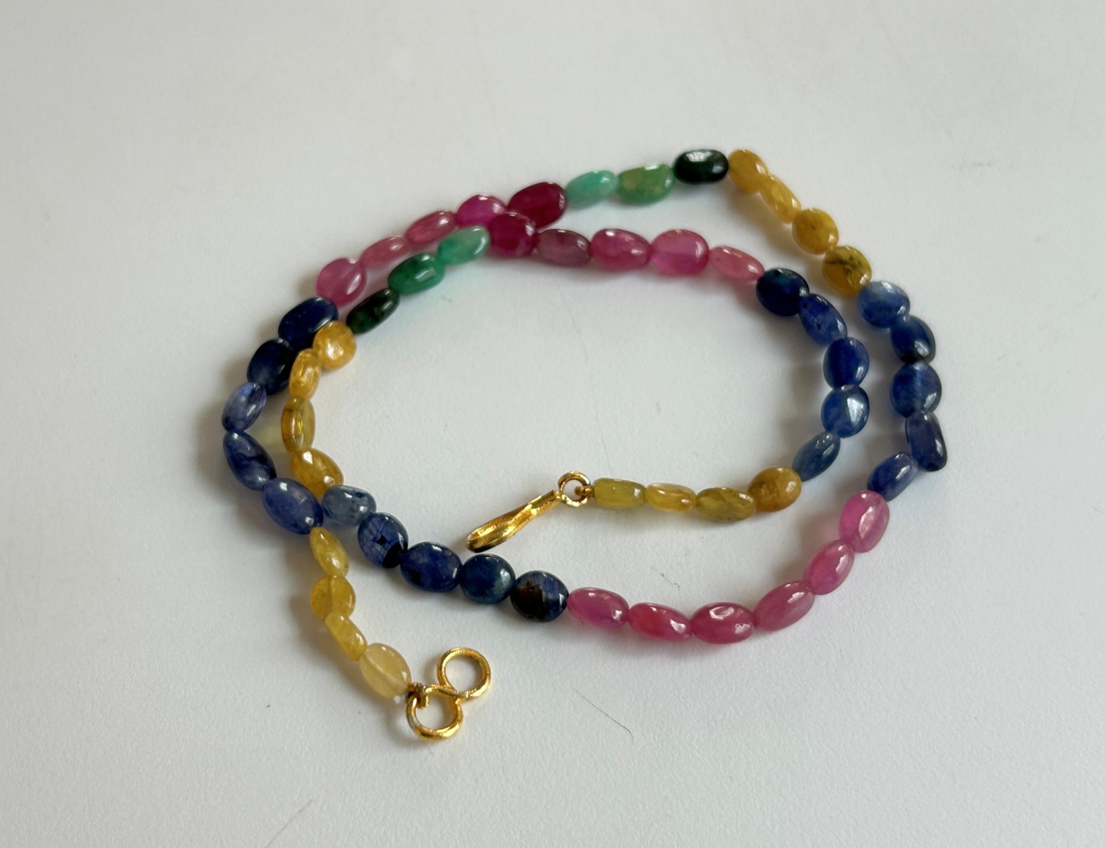 Mix Precious stones Nugget Beads Choker necklace 6 – 7 mm long tumble stones