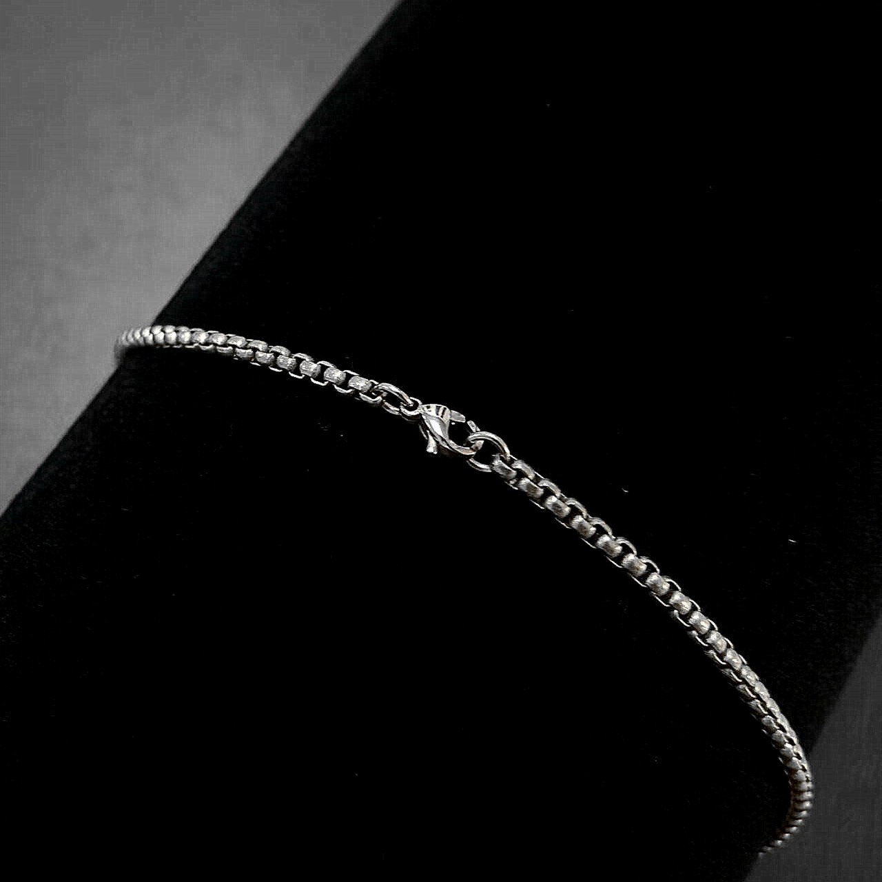 Pure Titanium 3mm Width Square Box Chain Anti-allergy Ultralight Necklace Unisex
