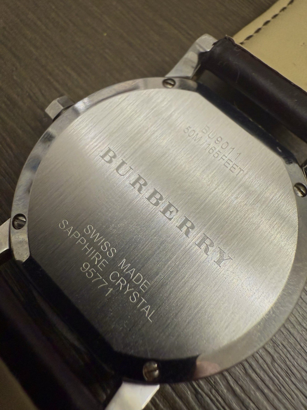 Burberry The City Wristwatch Model BU9011 Brown Leather Band 38mm w/box+papers