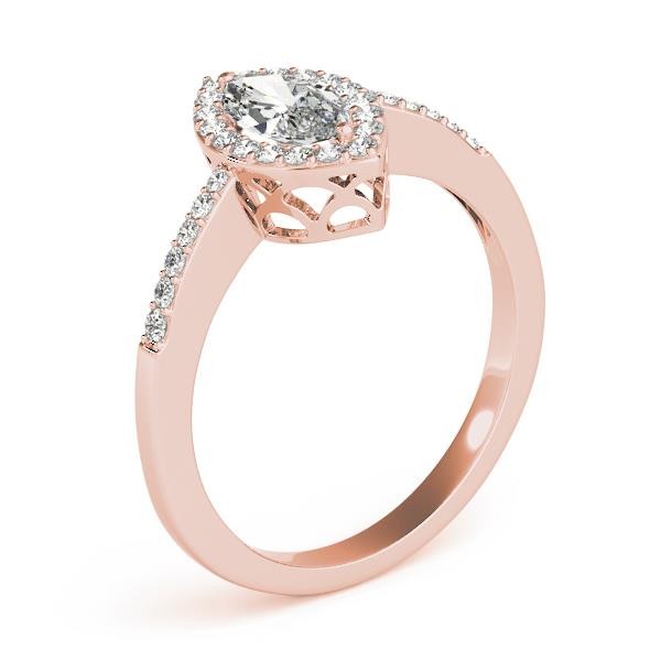 Marquise Halo Solitaire Engagement Ring Gold Lab Grown Diamond VS F 0.75-1.75 Ct