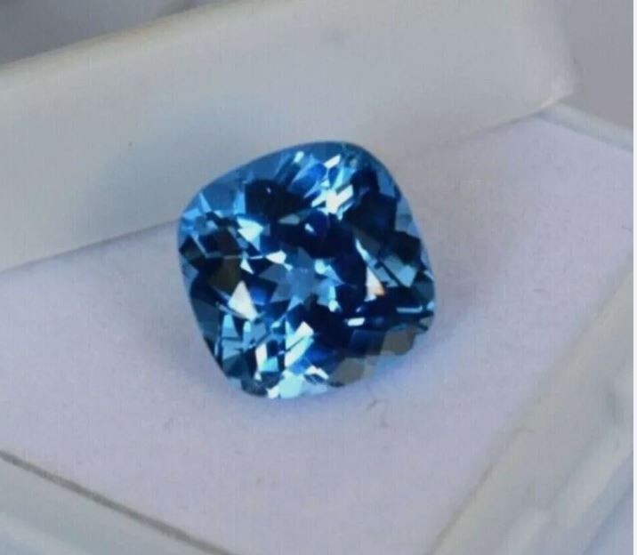 14.85 Ct Natural Flawless Blue Ceylon Sapphire Cushion Certified Loose Gemstone