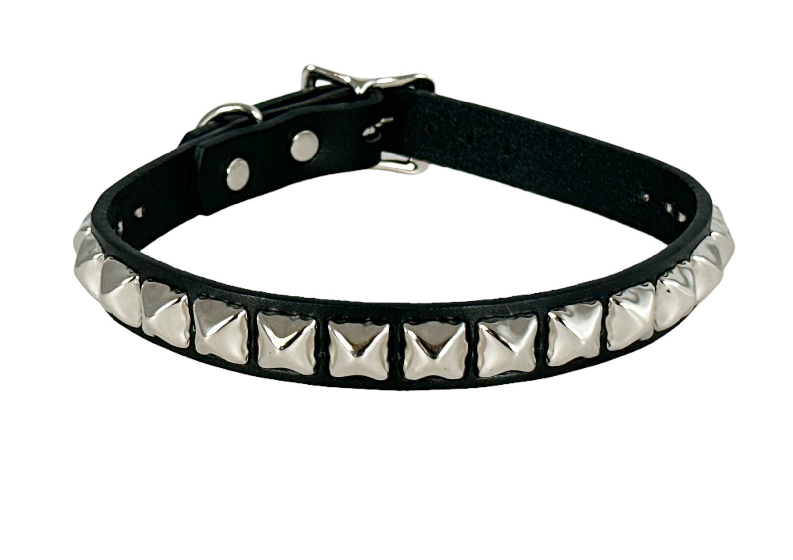 Studded Punk Collar Gothic Classic Choker Genuine Leather Usa Made 70’s Style