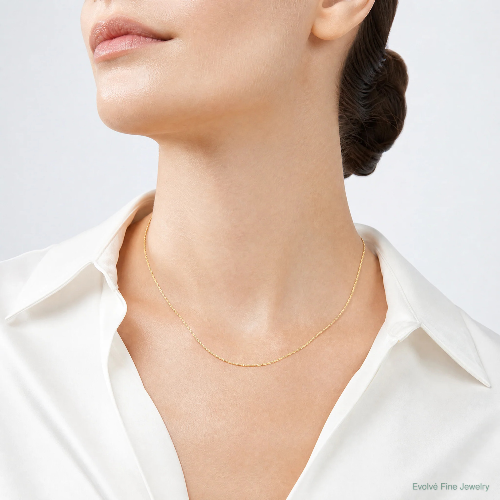 10K Yellow Gold 1mm Carded Singapore Chain Necklace 16″-24″