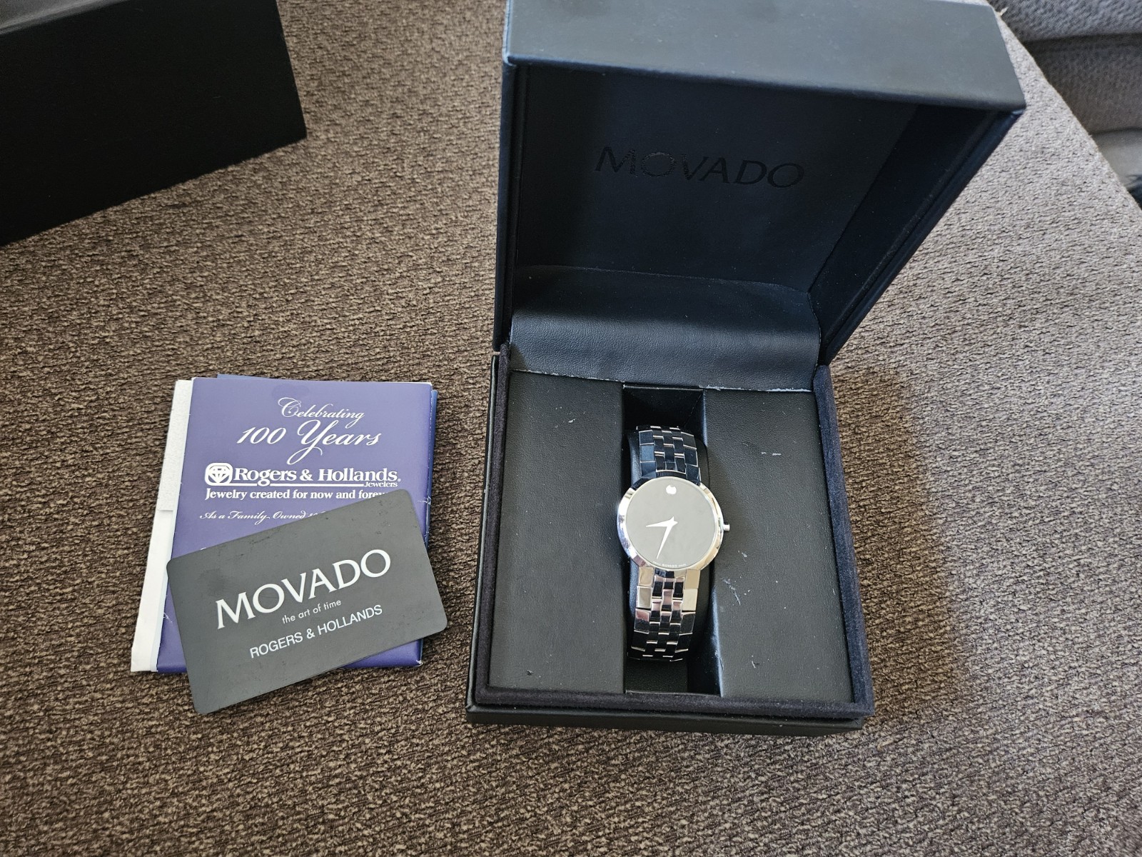 Movado GTS Faceto Ultra Thin Stainless Steel Brand New W/O Tags