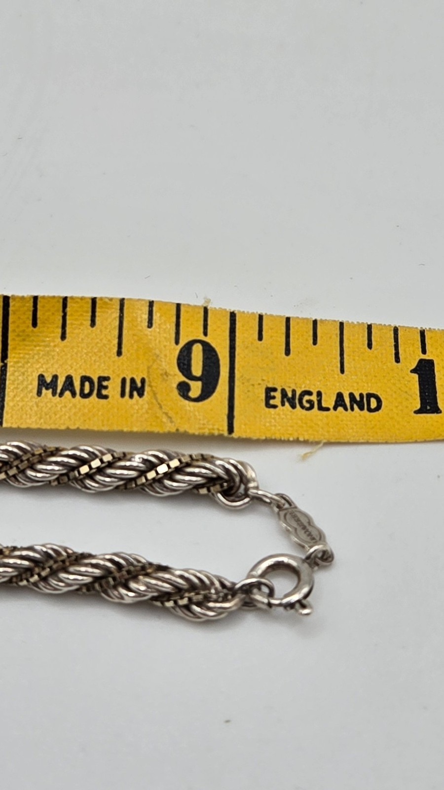 Vintage Italy Jewelry UnoAErre 925 Sterling Silver Box Twist Chain 19 Inch