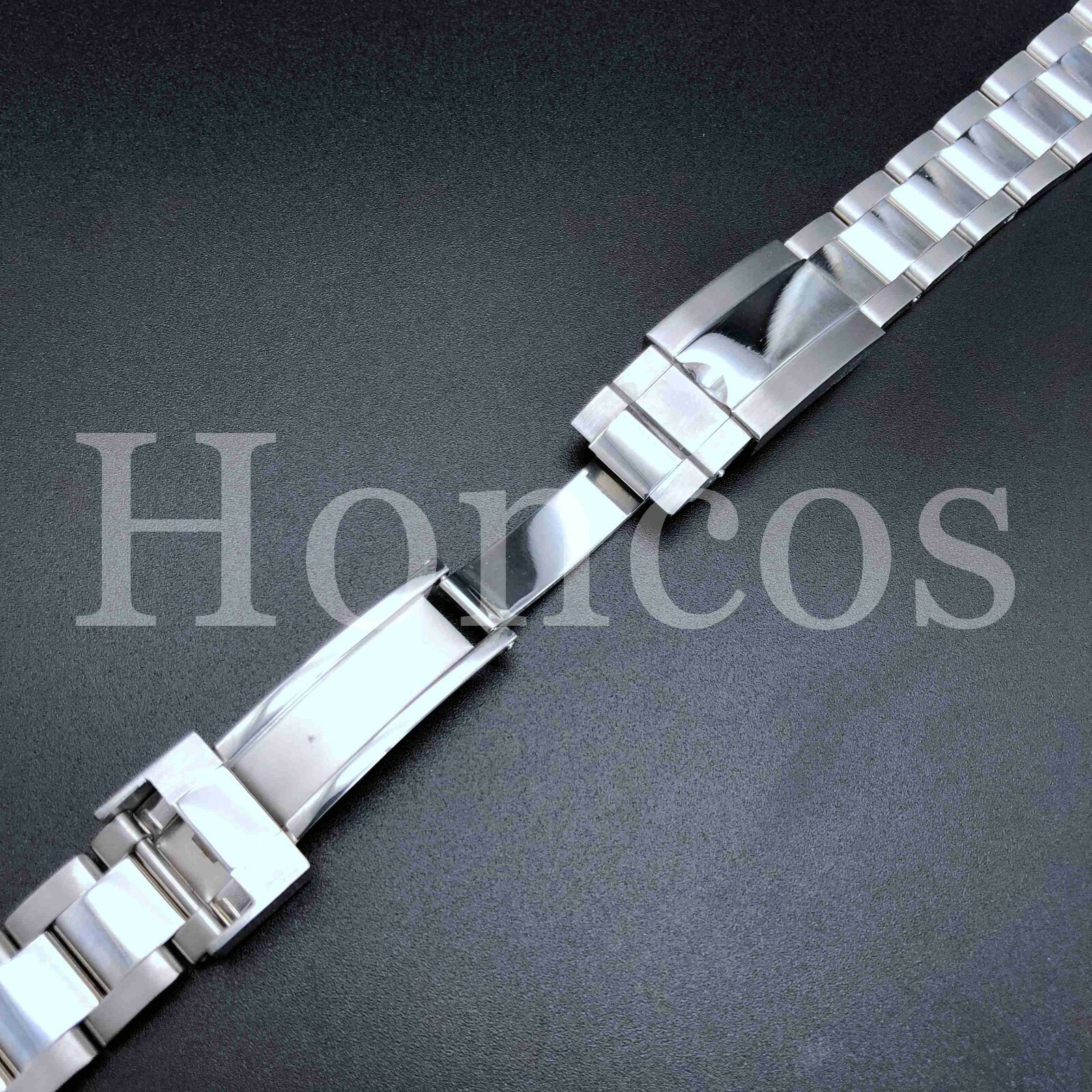 20MM SOLID OYSTER BAND BRACELET FITS FOR ROLEX GMT MASTER FLIP LOCK SHINY CENTR