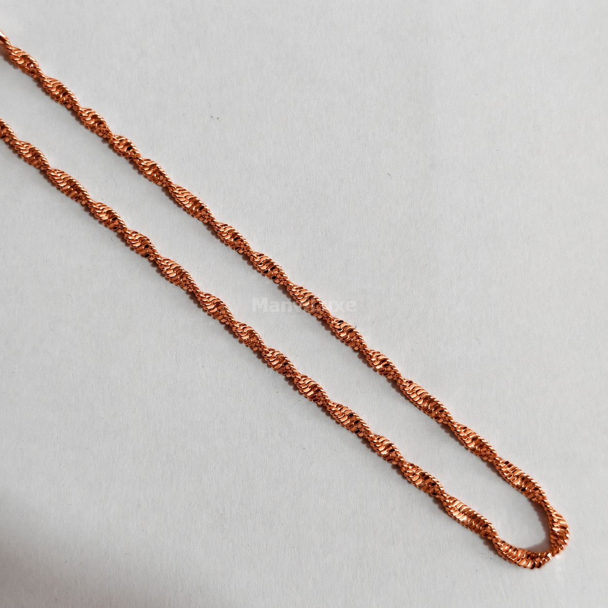 Pure Copper Singapore Chain Necklace, Twisted Dainty Layering Jewelry