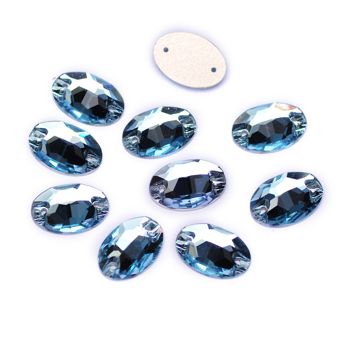 3210 Oval Glass Sewing Strass Flat Back Sew On Crystal DIY Loose Rhinestones