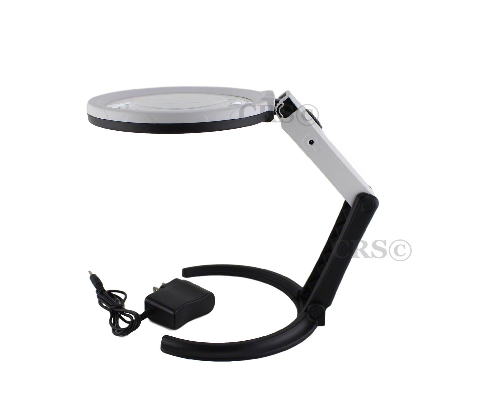 Desk Table Top Magnifier 12 LED Lighted Dual Power Magnifying Glass Adjustable
