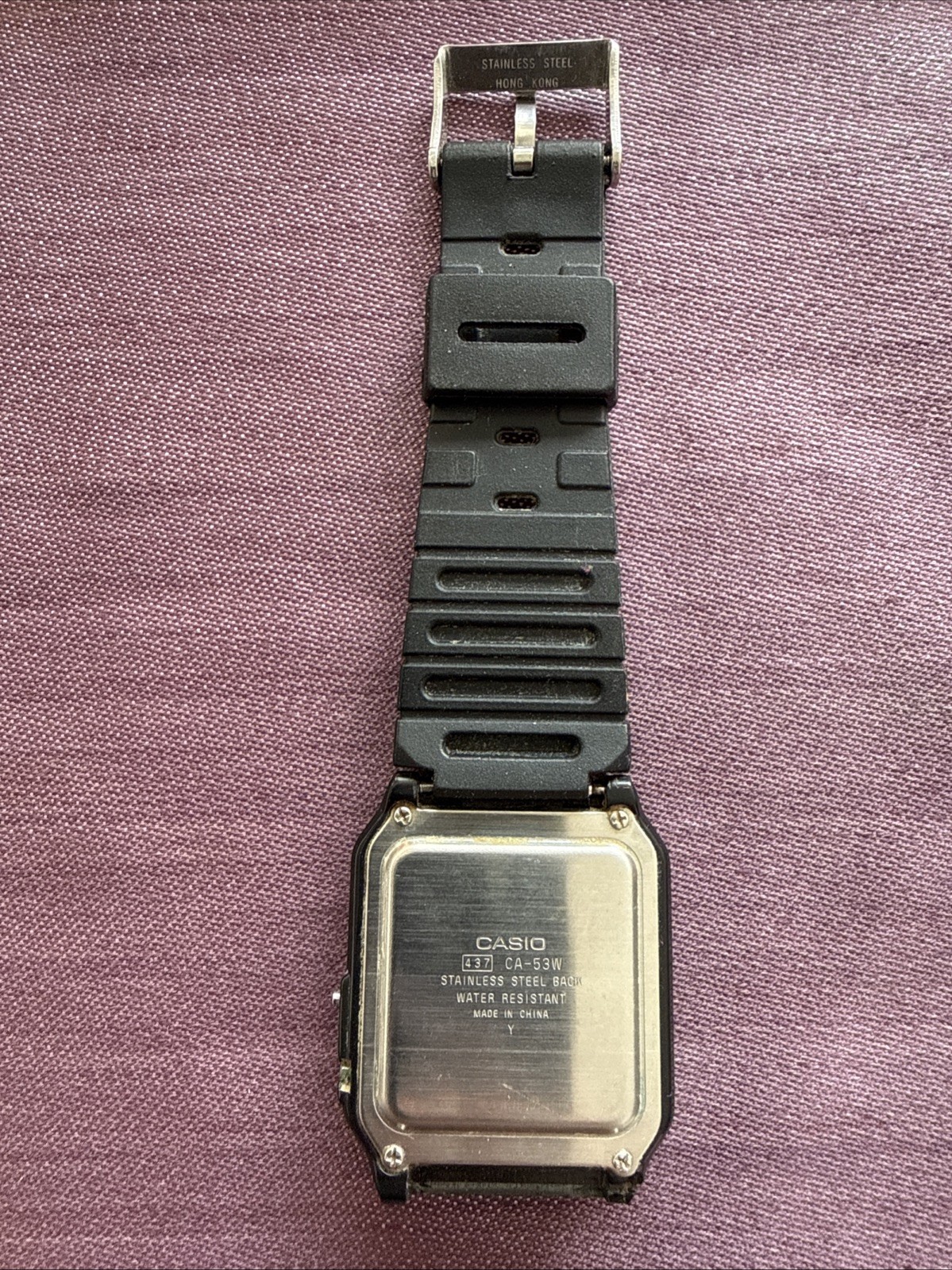 vintage Casio CA-53W calculator digital wristwatch.