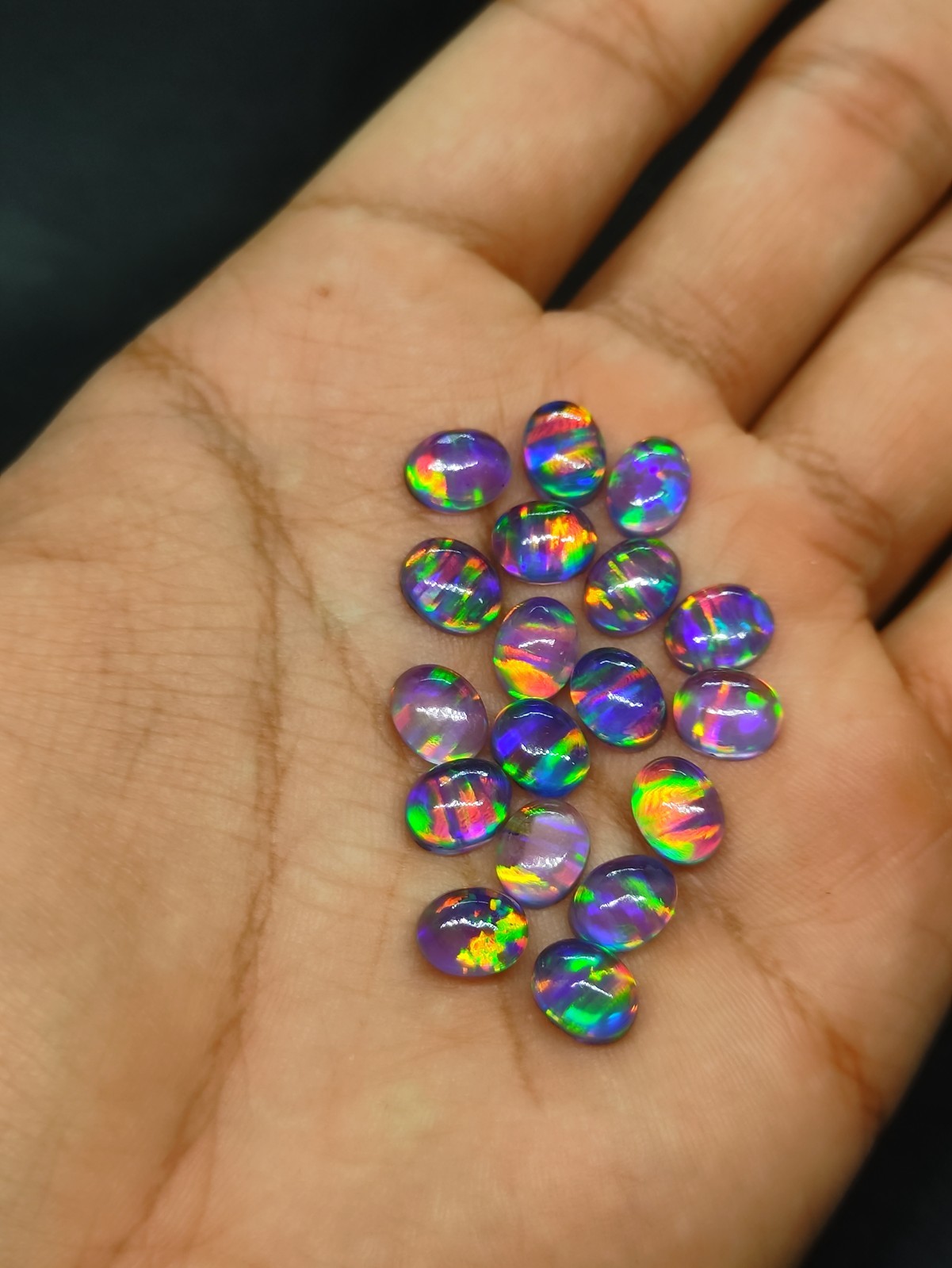 Brilliant Oval Opal & Quartz Fire Doublets – Size as Per Variation