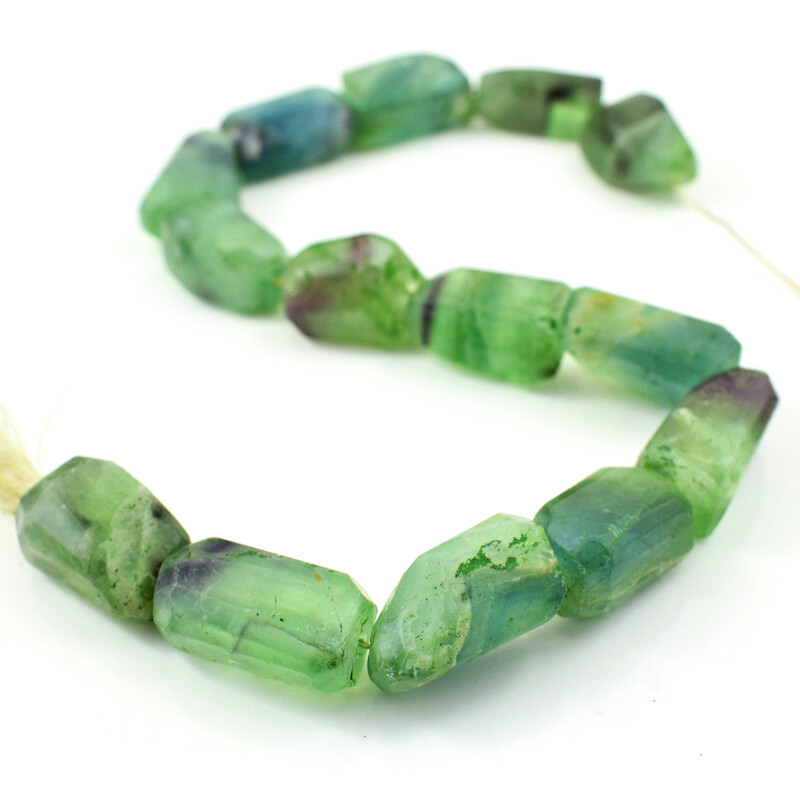 700.00 Cts /13 Inches Natural Multicolor Fluorite Faceted Beads Strand NK 27E129