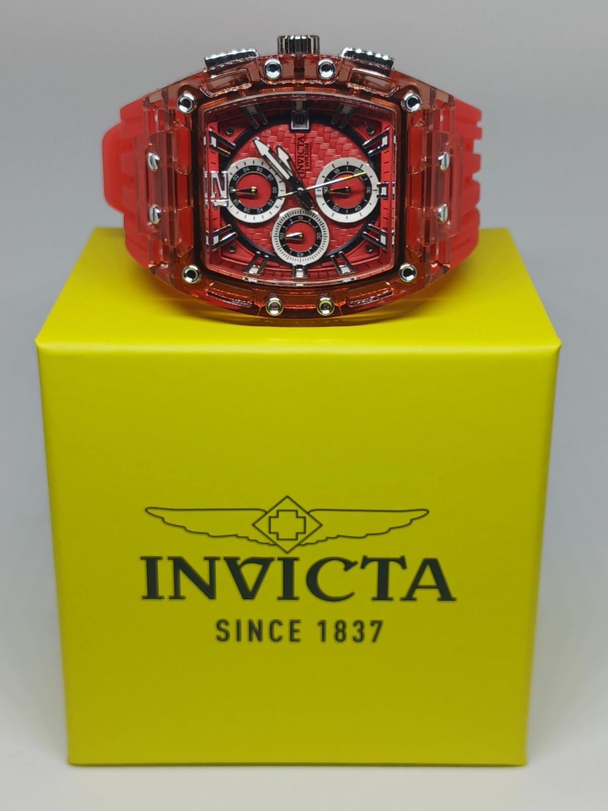 Invicta S1 Rally Allogrip Men 42mm Red Tone Case Red Metal Dial Red Band 70142