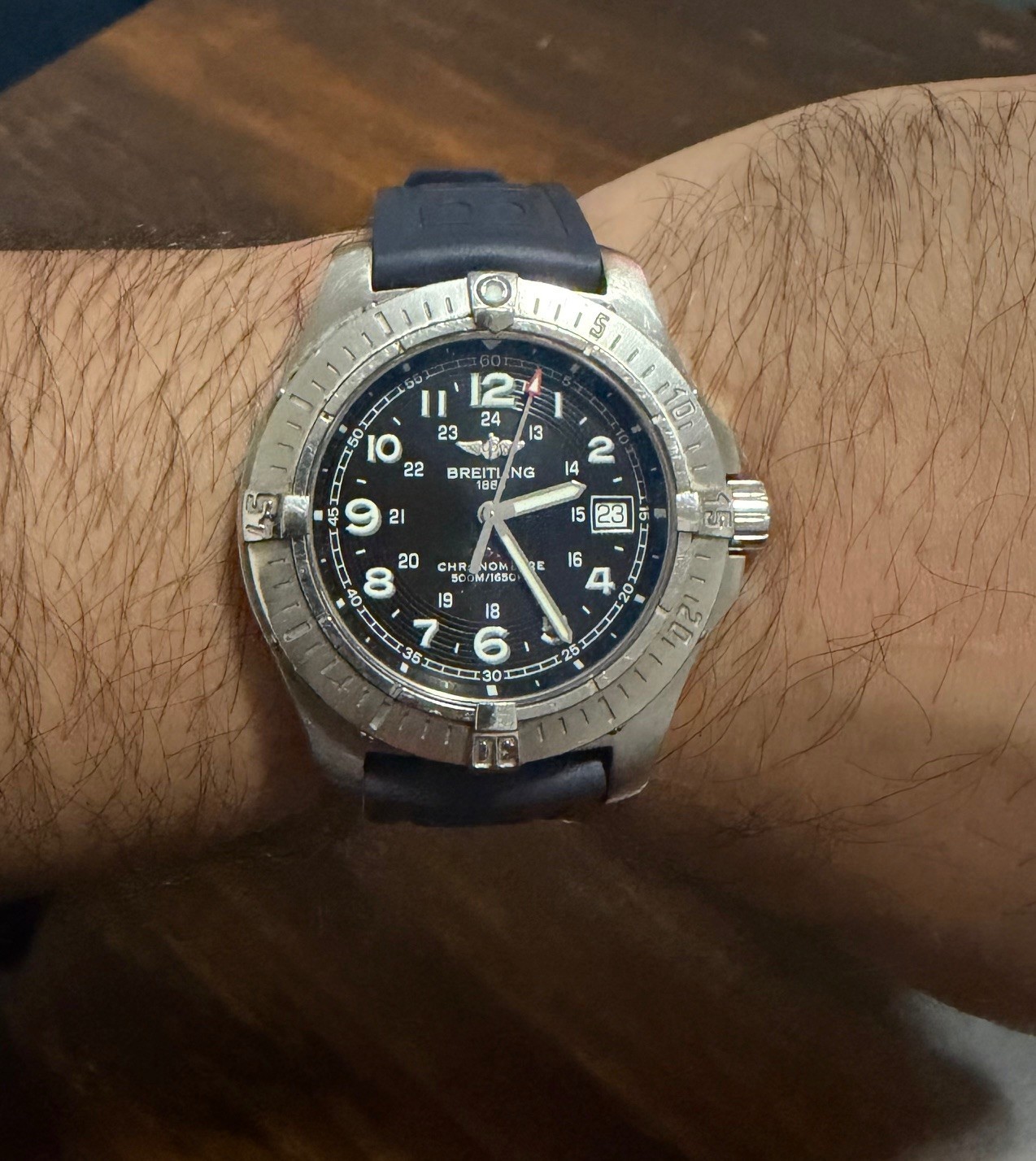 Breitling A74380 Colt Chronometer 500M Black Dial Watch Quartz