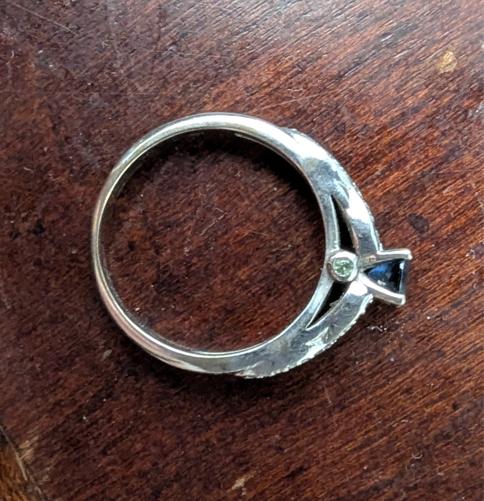 Helzberg Size 6 White Gold, Diamond Engagement Ring Inscribed “Forever Yours” “