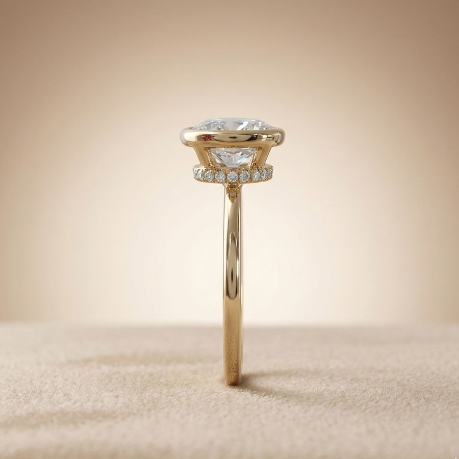 2.30Ct Round-Cut VS1 Lab Grown Diamond Wedding Engagement Ring 14k Yellow Gold