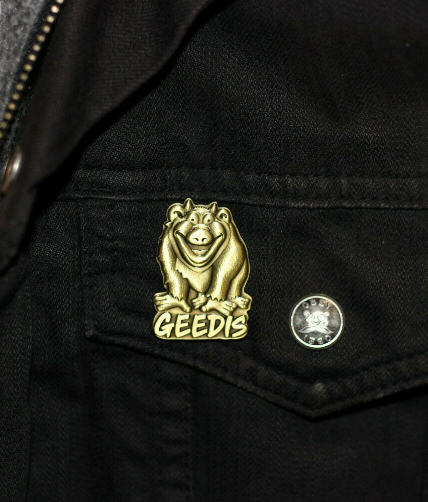 GEEDIS AND THE LAND OF TA 3D Die Struck Pin backpack hat lapel flair collectable