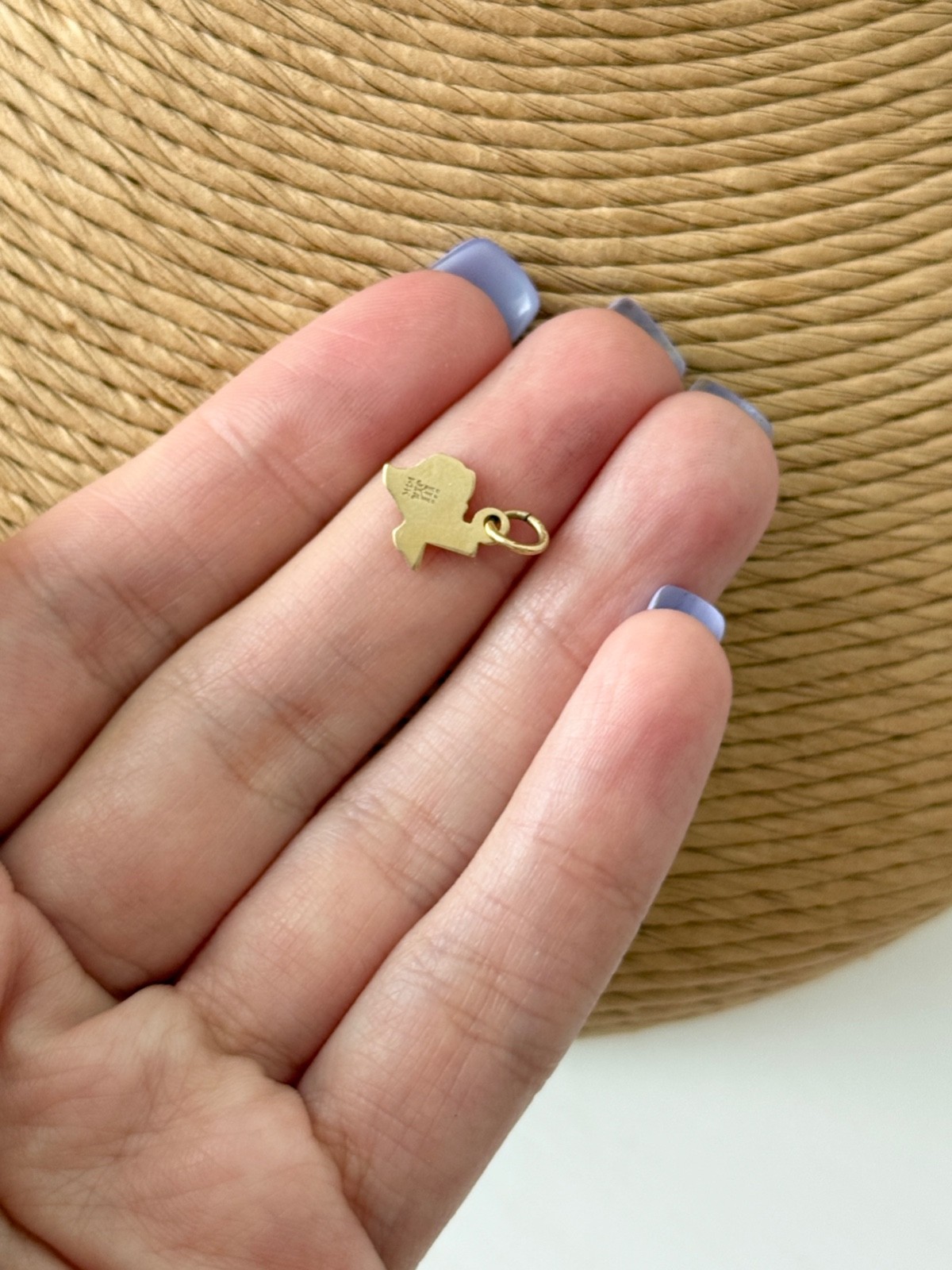 14k yellow gold james avery texas state charm pendant