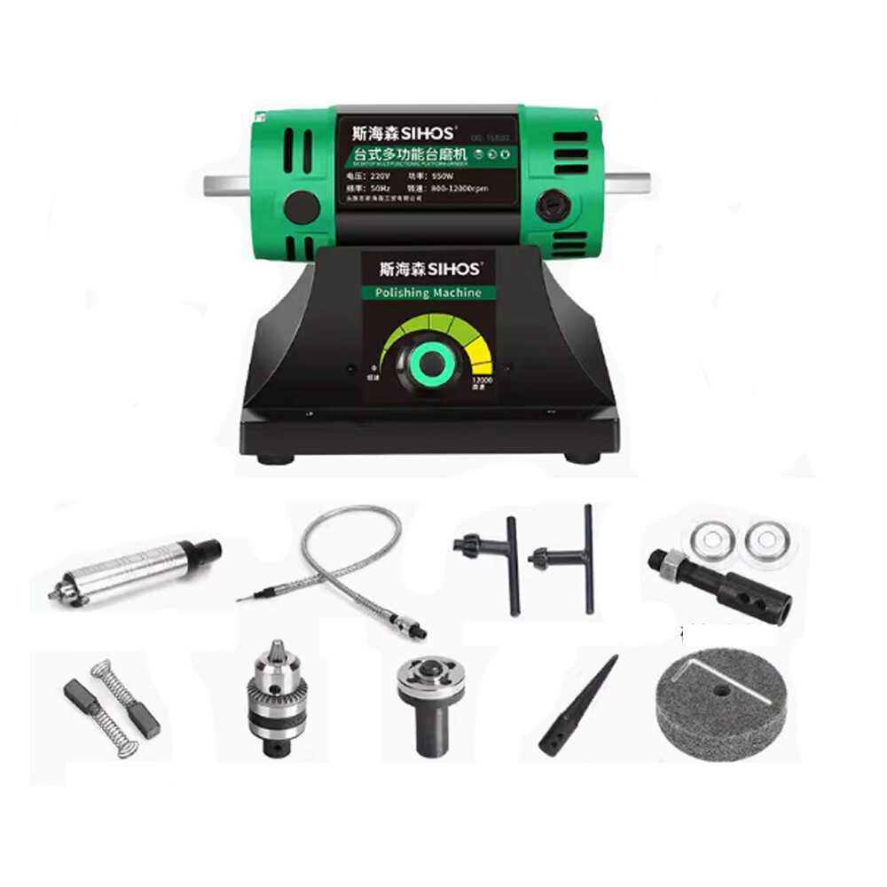 950W Jewelry Rock Polishing Machine Buffer Bench Lathe Polisher 1000-10000RPM