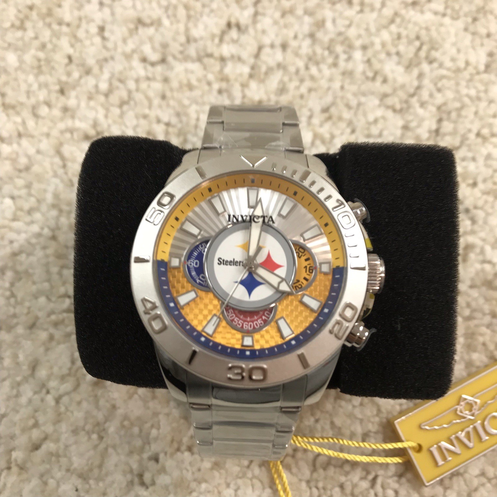 Invicta Pittsburg Steelers Chronograph Quartz Men’s Watch 45mm 47933 NFL