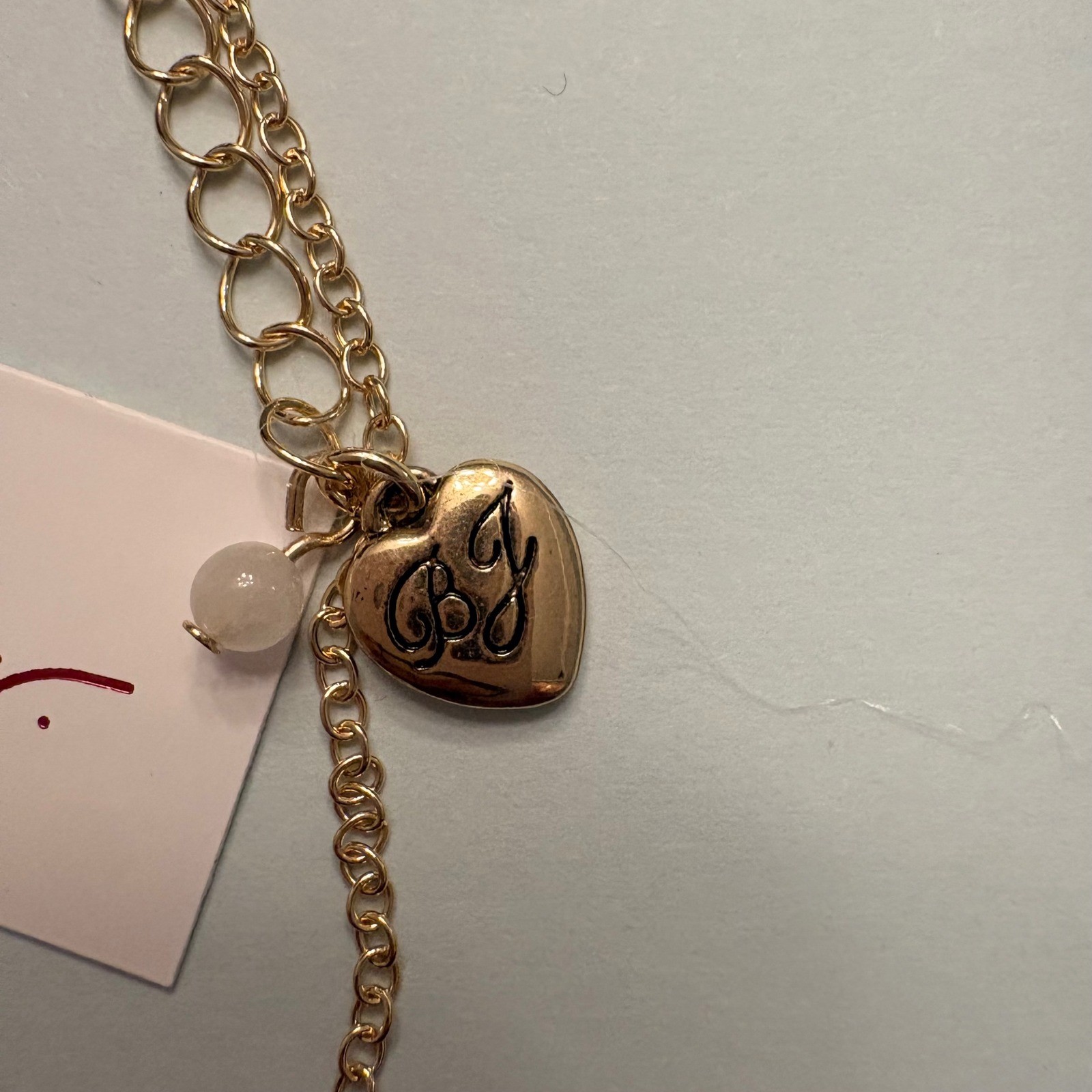 Betsey Johnson Pink Pencil Heart Pendant Necklace Back to School Teacher Gift