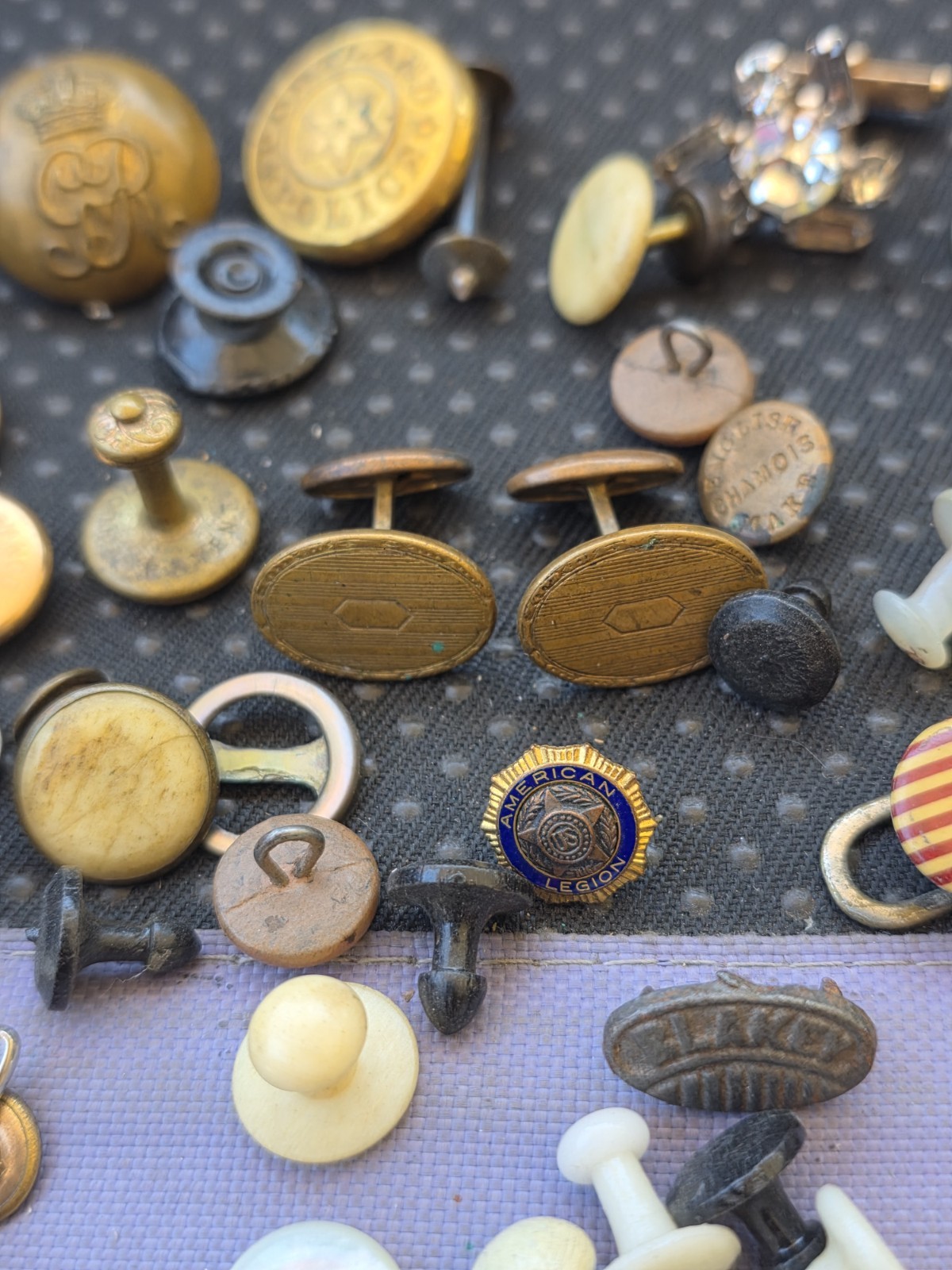 Vintage Victorian,Nouveau Cufflinks & Buttons Lot Pre Owned Condition D3