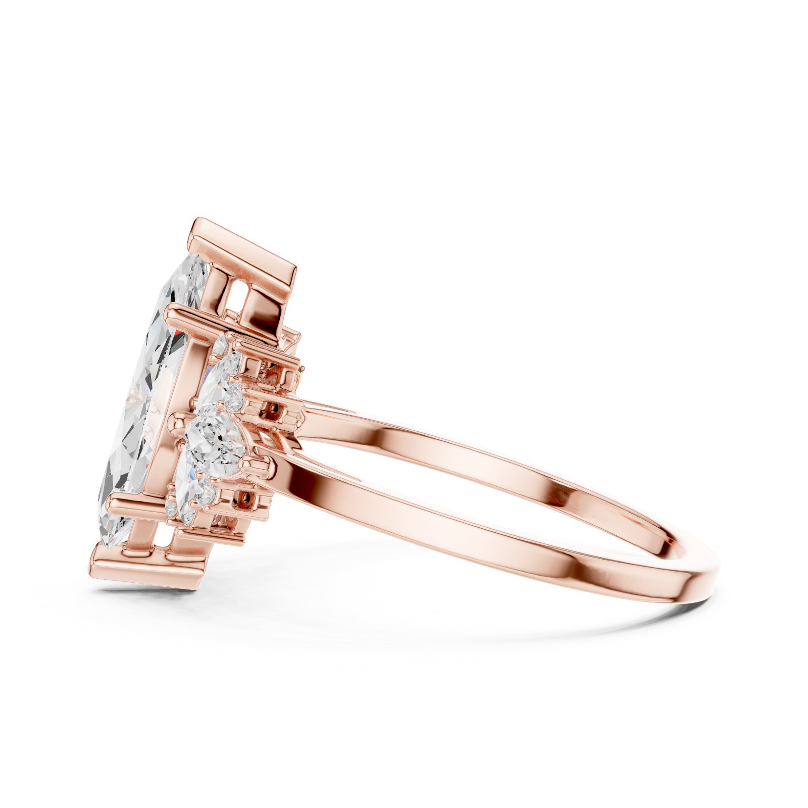 TCW 1.80 Ct Lab Grown Diamond Ring Elegance Women Anniversary 14K Gold Over