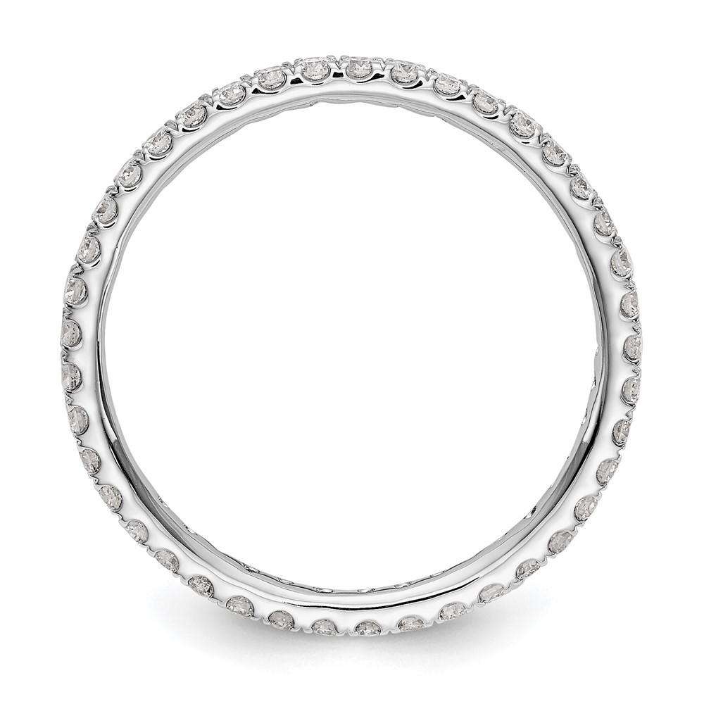 14k White Gold 1/2 Ct Lab Grown Diamond Complete Eternity Band Ring Size 9