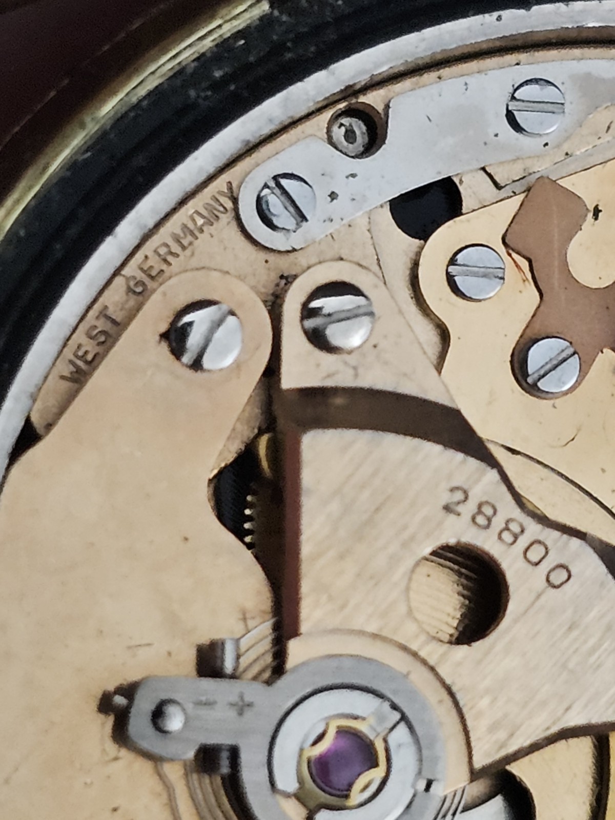 VINTAGE 1970 FEIVER ELECTRIC PUW 1001 PORTA WEST GERMANY PL OR 18CT WATCH