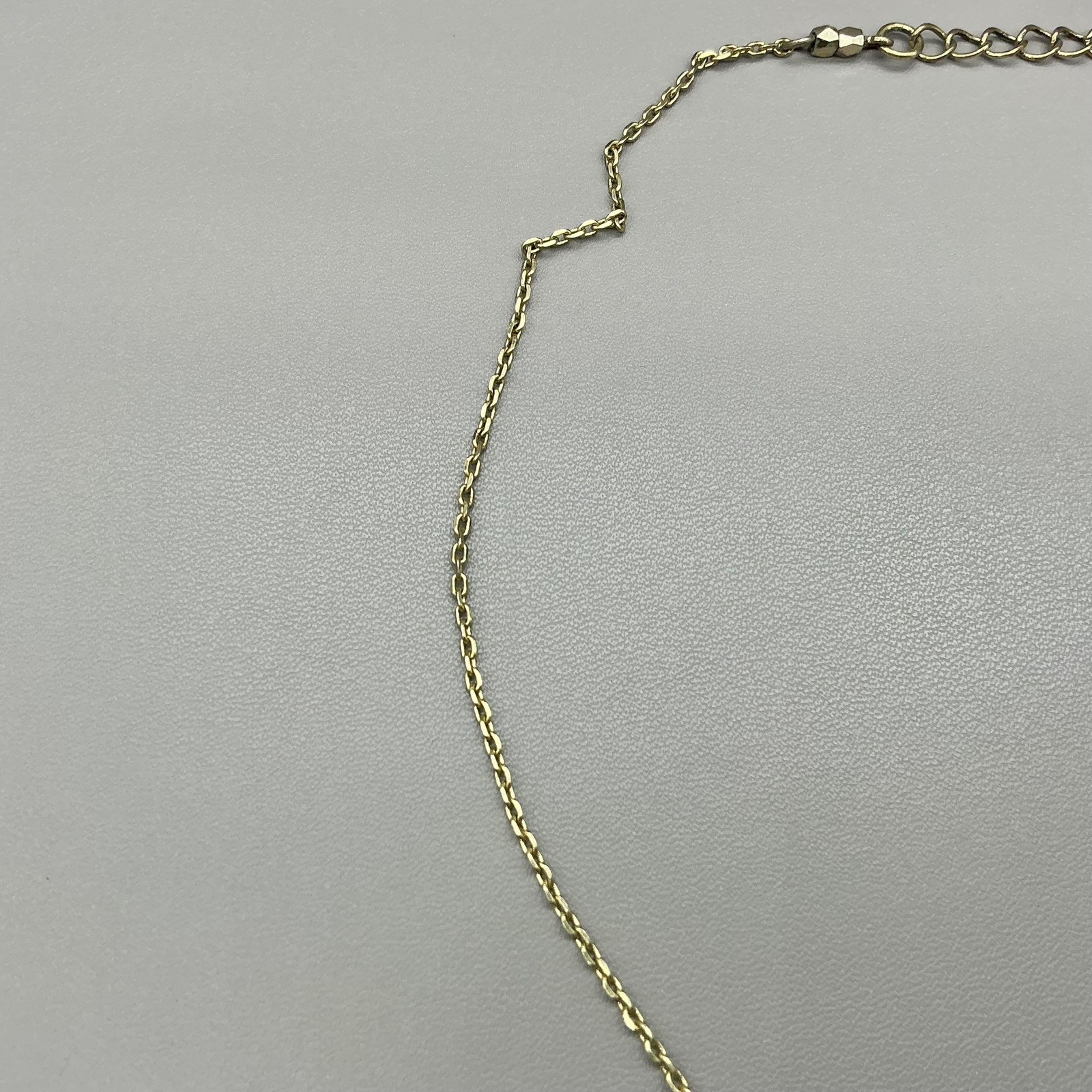 White House Black Market Necklace Gold Tone Y Drop Teardrop Pendant Brown Beads