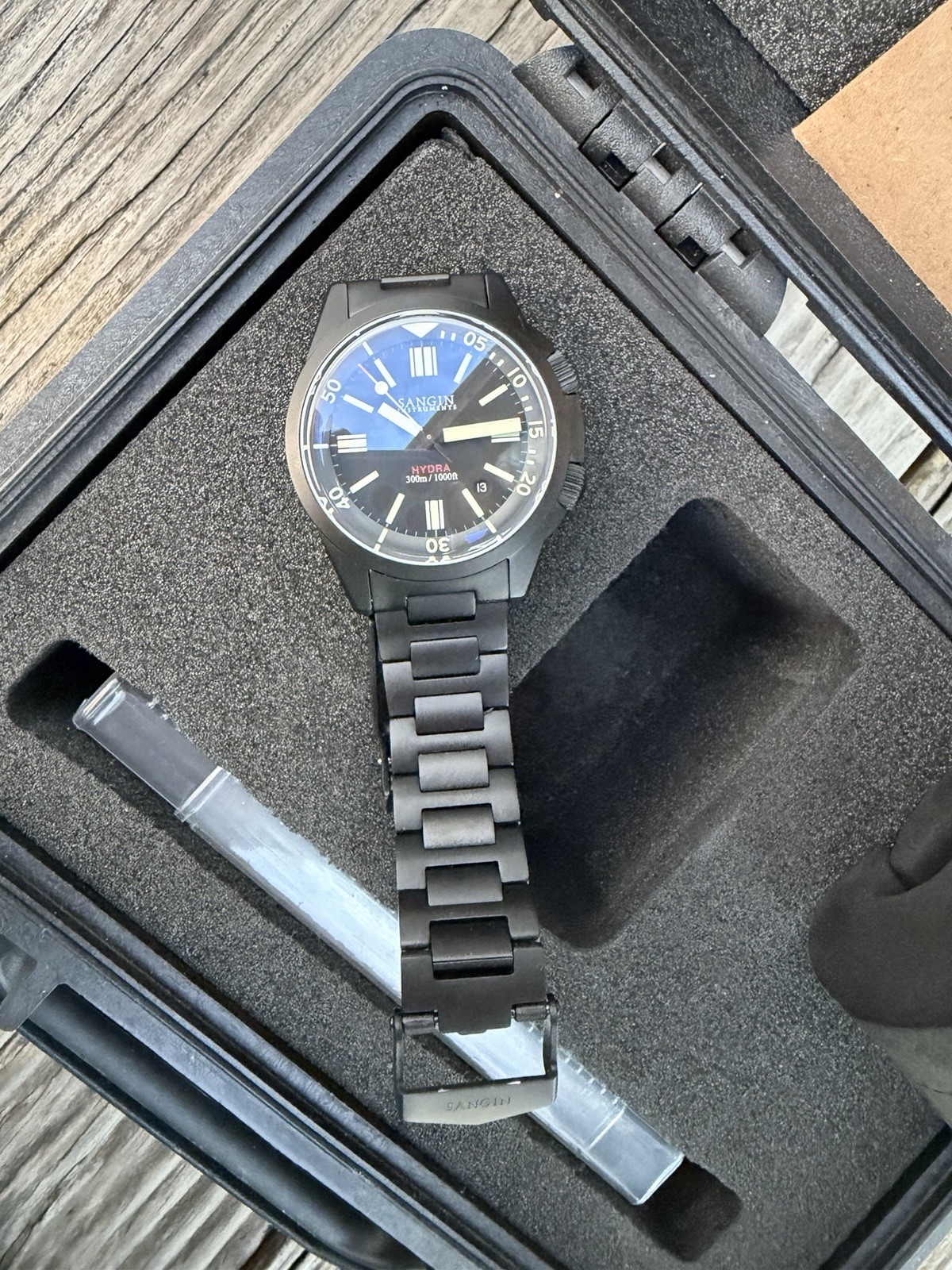 Sangin Instruments Hydra #555 Diver Wristwatch DLC LNIB