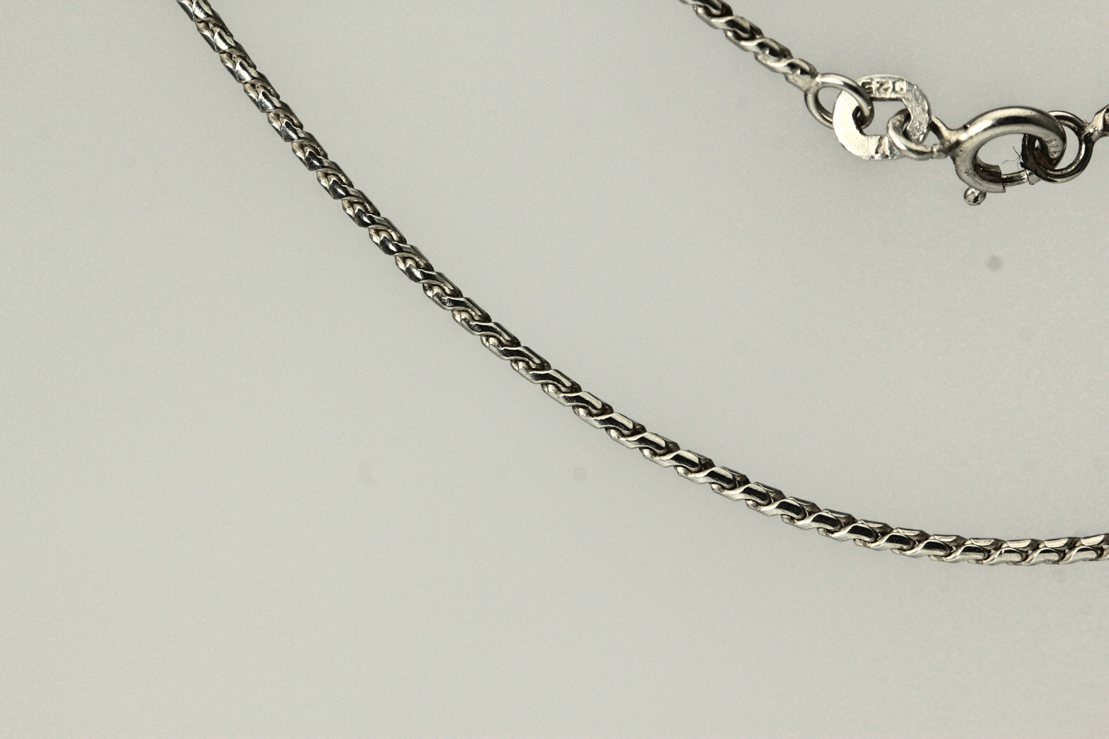 925 Sterling Silver 9″ Thin Bead Chain with Spring Ring Clasp 2.4grams (BR2942)