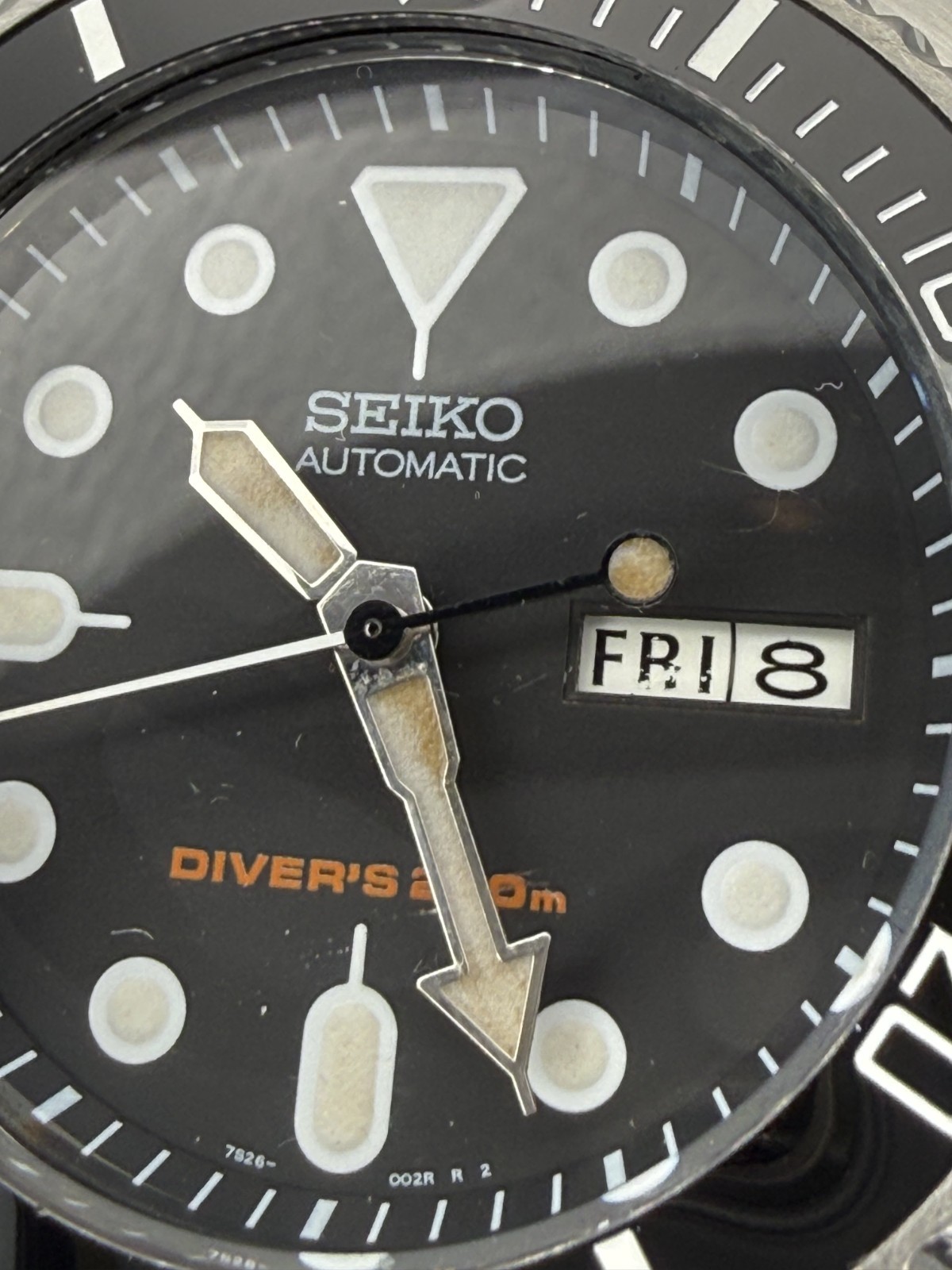 [Exc+5] SEIKO SKX007 7S26-0020 Black Boy Automatic Diver Vintage Men Watch 16.5c