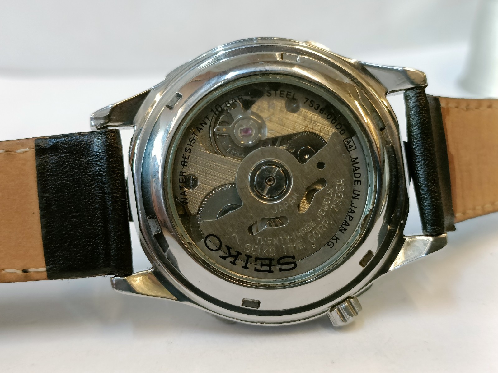 VINTAGE SEIKO 5 SPORTS AUTOMATIC BLACK DIAL 7S36 JAPAN MEN’S WORKING