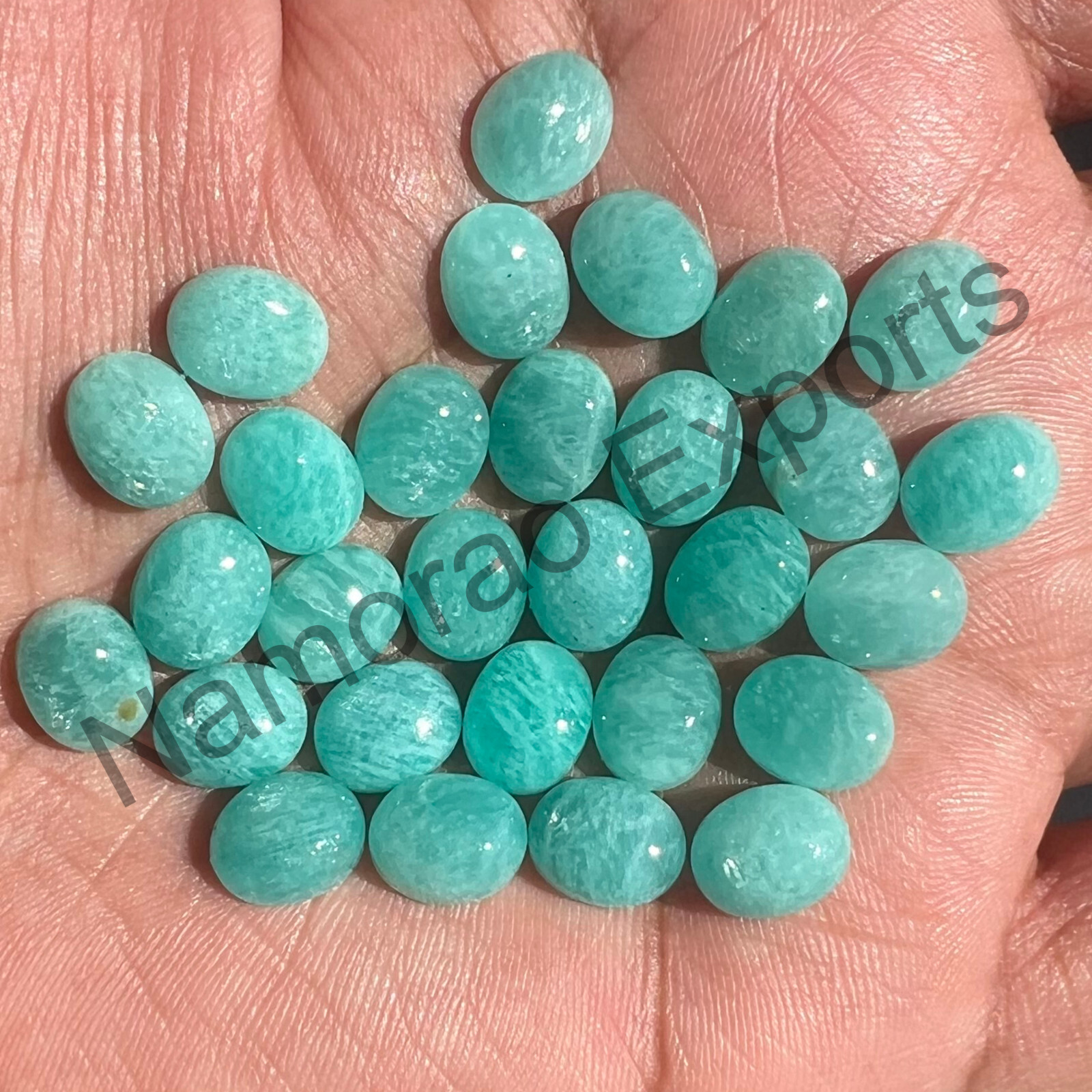 Natural Amazonite Oval 4×6 mm to 15×20 mm Cabochon Loose Gemstone Lot