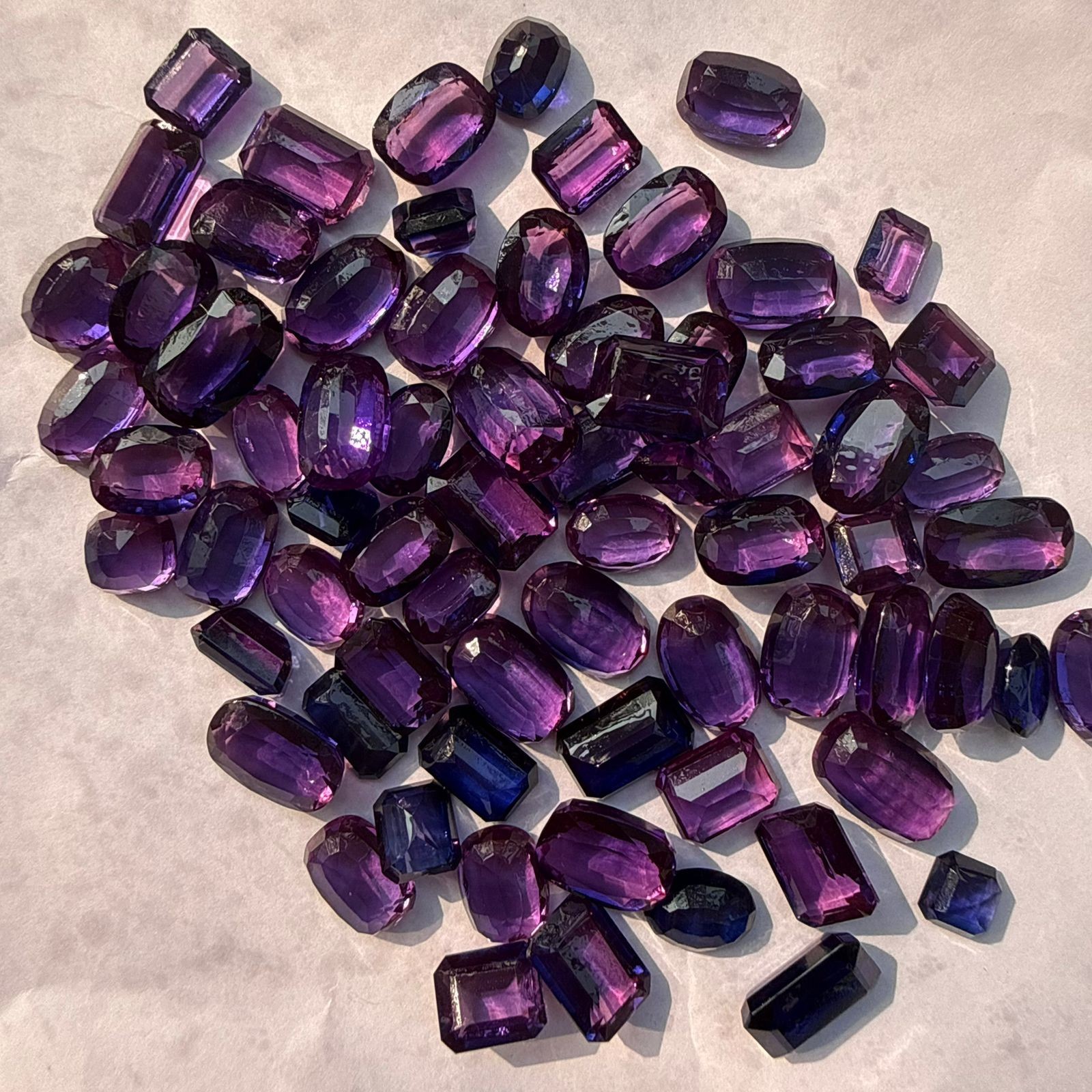 250 Ct Natural Purple Tanzanite Lot – Mixed Shapes – Premium Loose Gemstones