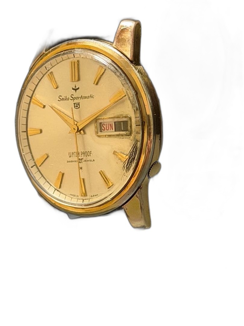 SEIKO Sportsmatic 5 Automatic Men’s Wristwatch Champagne White Dial Pre-owned –