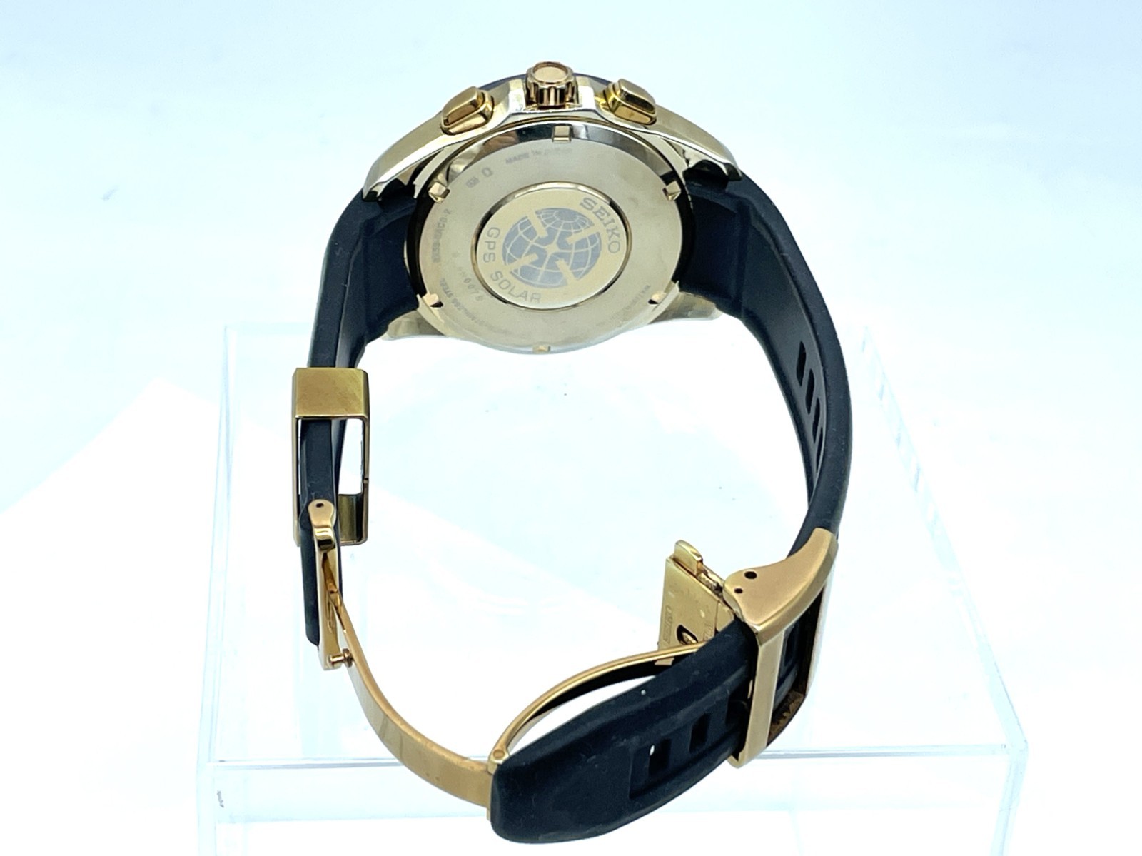 SEIKO ASTRON GPS Radio Wave Solar Men’s Watch Gold case 8X53-0AC0-2 Good coditio