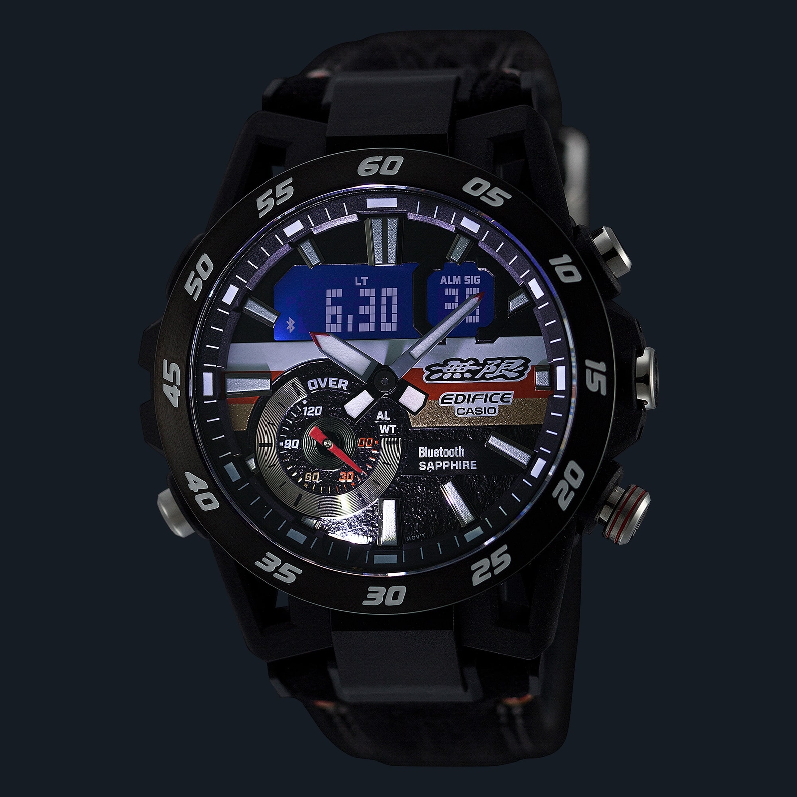 CASIO EDIFICE MUGEN EDITION ECB-40MU-1AJR Limited Bluetooth Watch Alcantara Band