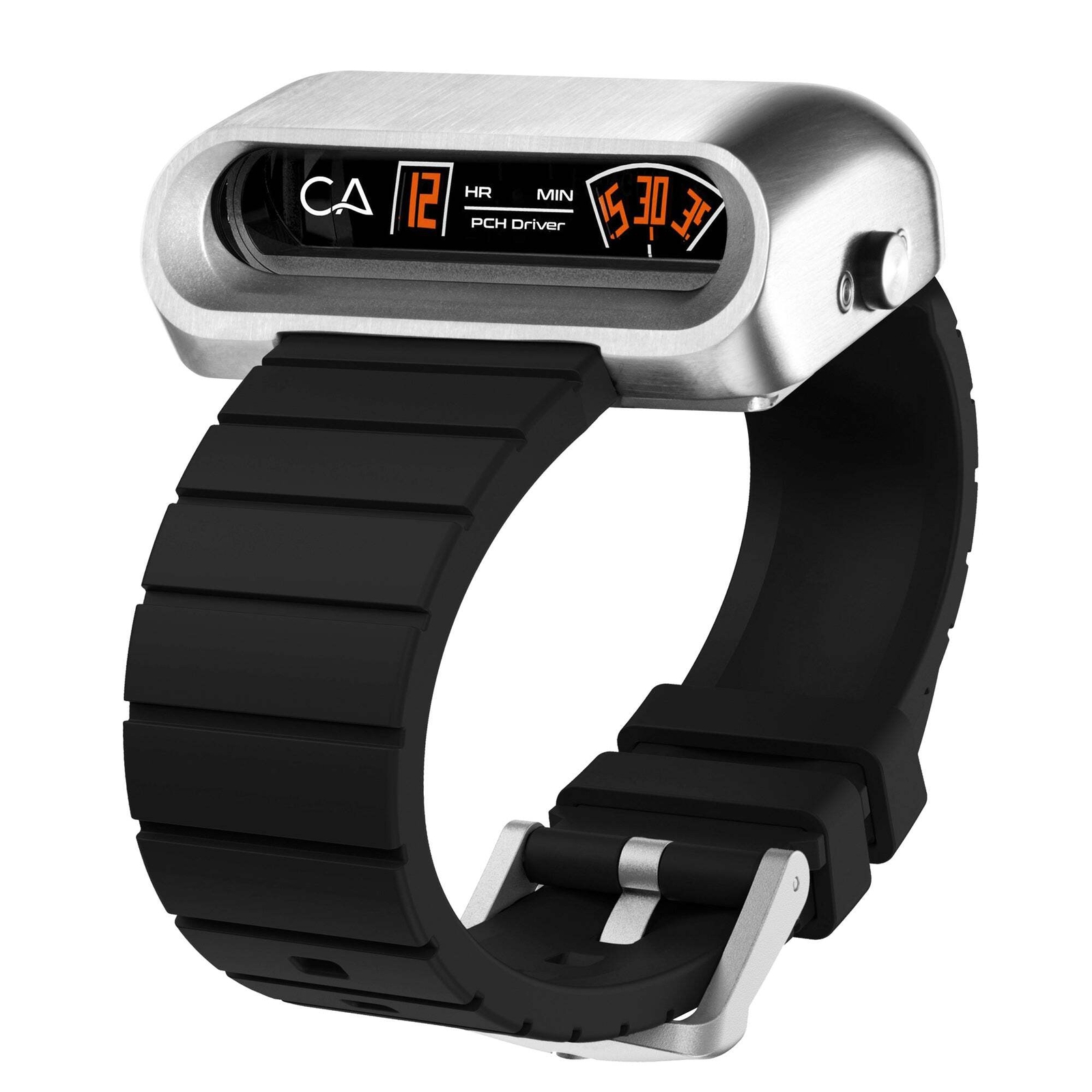 CA PCH Driver Jump Hour Brushed Silver Black